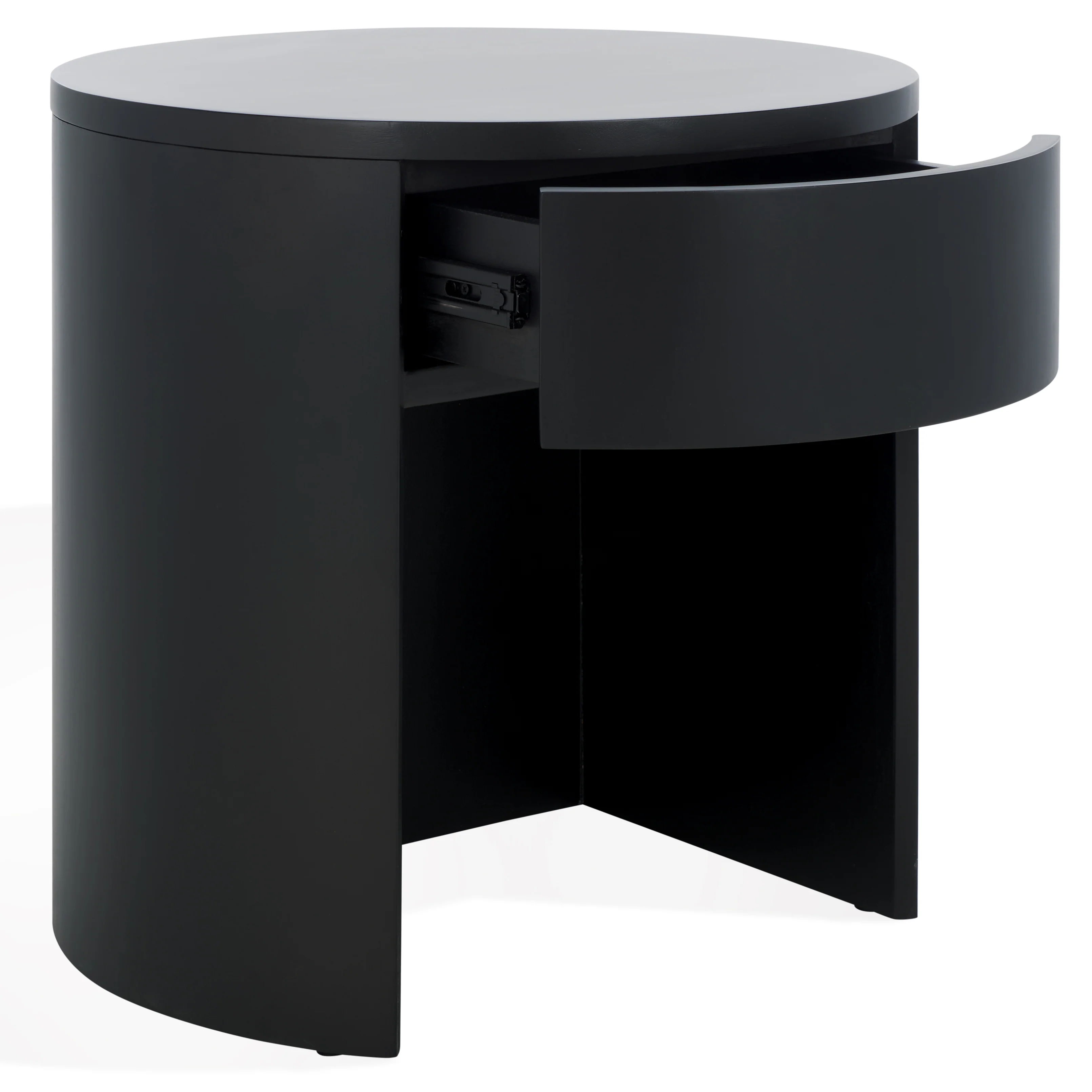 Daiya Round 1 Drawer Wood Nightstand - Image 14