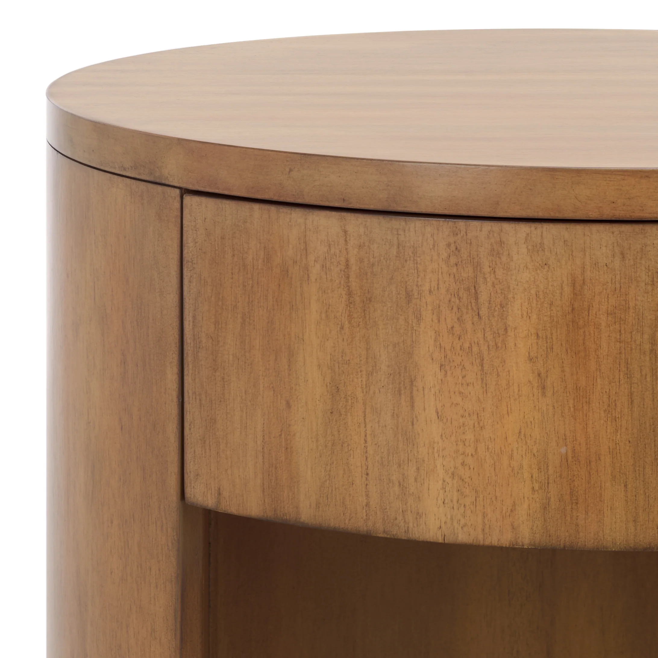 Daiya Round 1 Drawer Wood Nightstand - Image 6