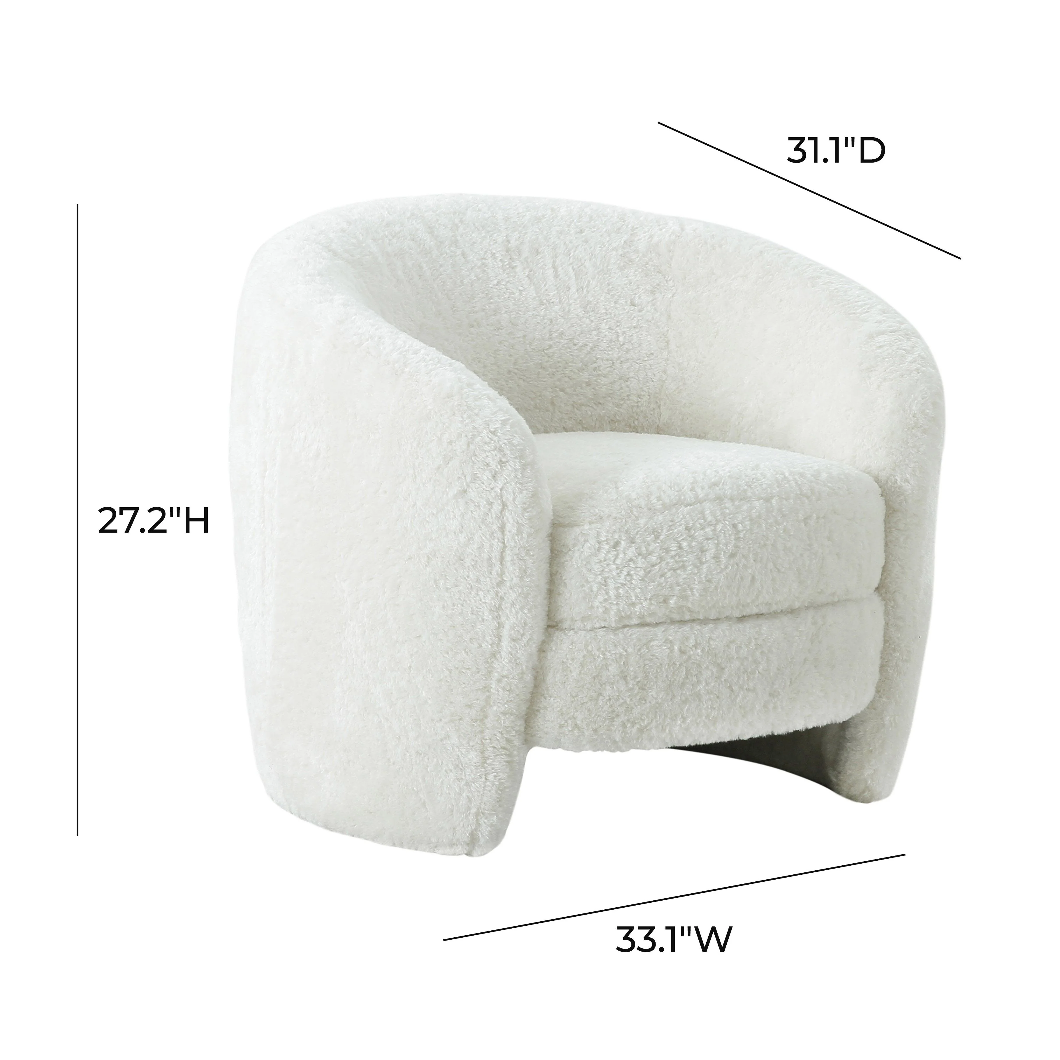 Dakota Faux Shearling Armchair - Image 6