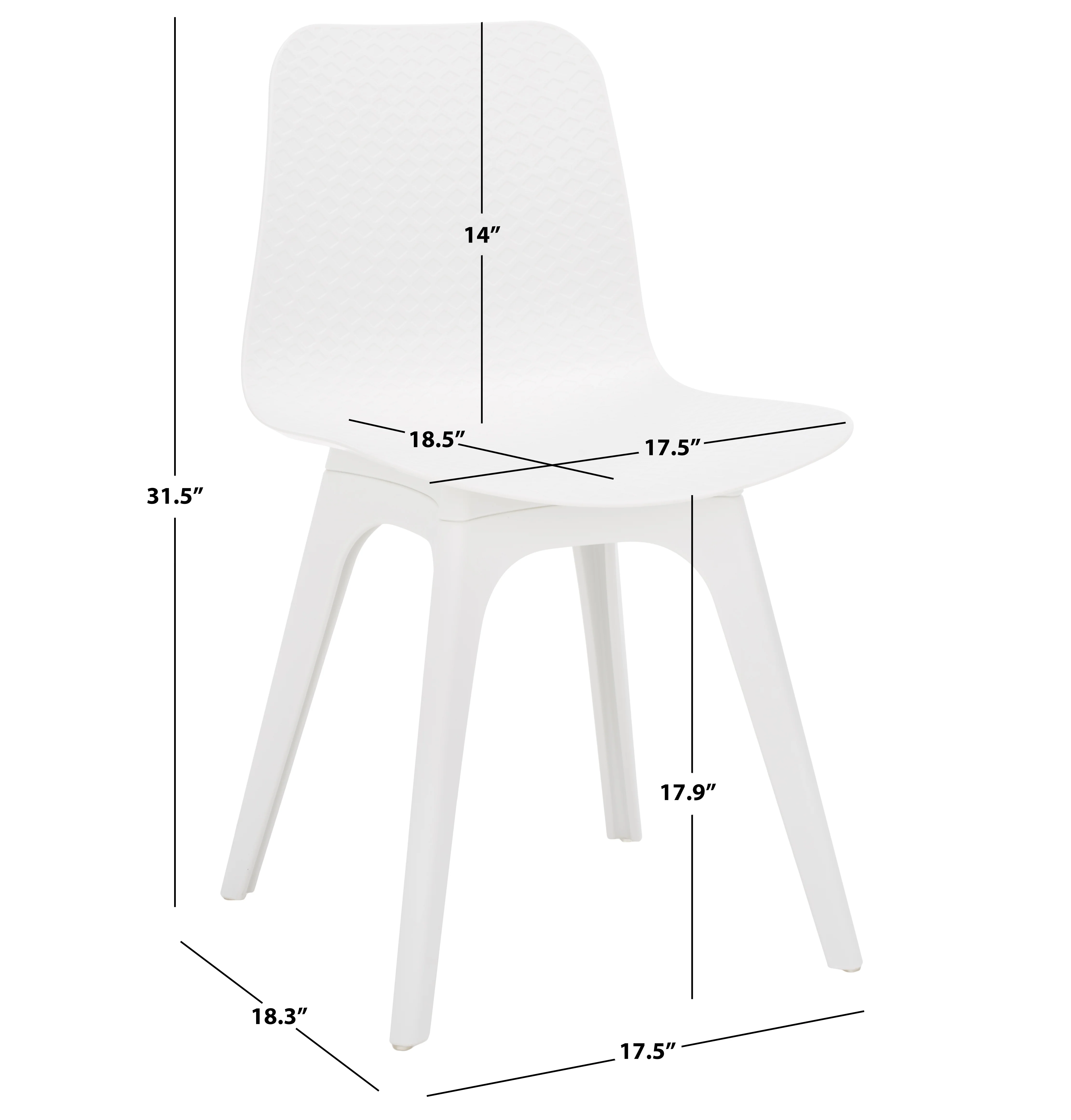 Damiano Molded Plastic Dining Chair - Set of 2 - Image 8