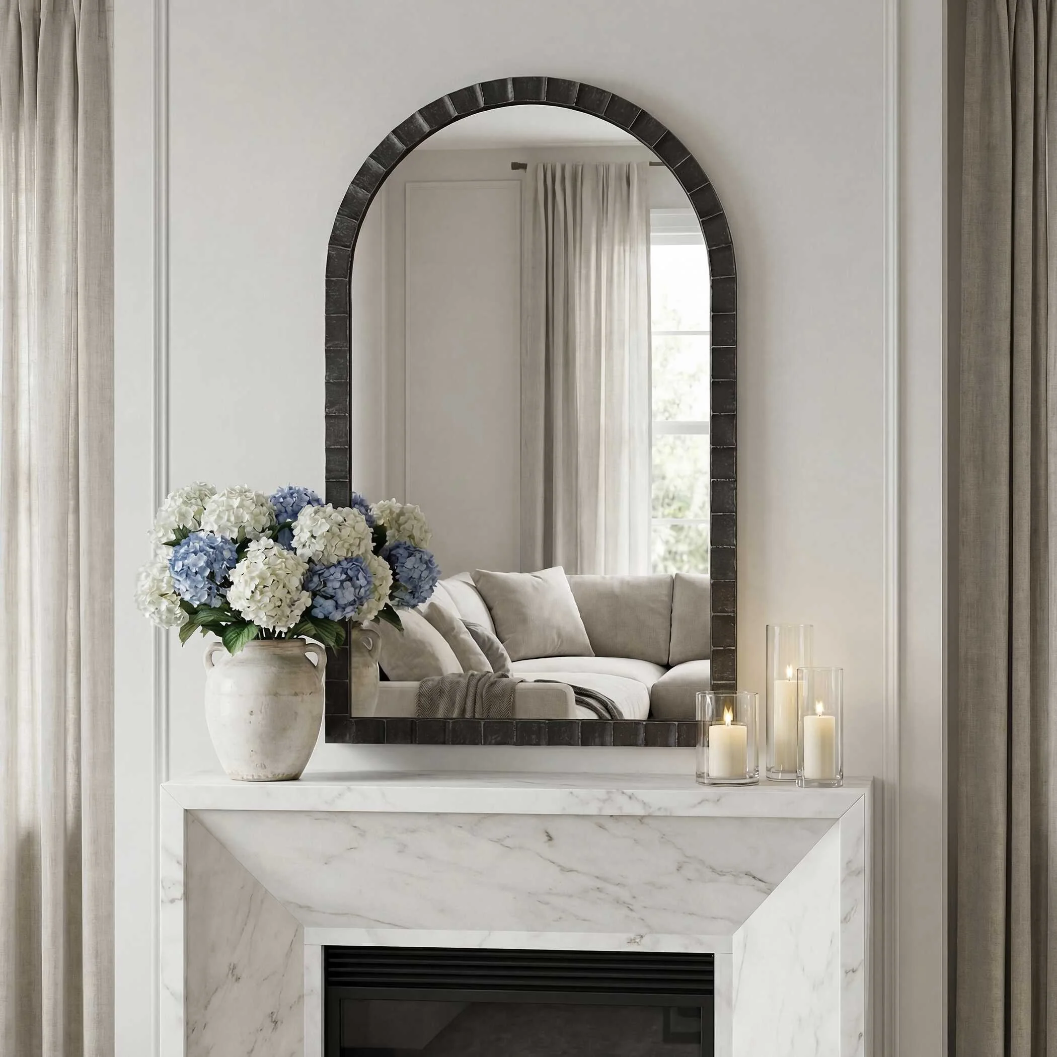 Dandridge Black Arch Mirror - Image 2