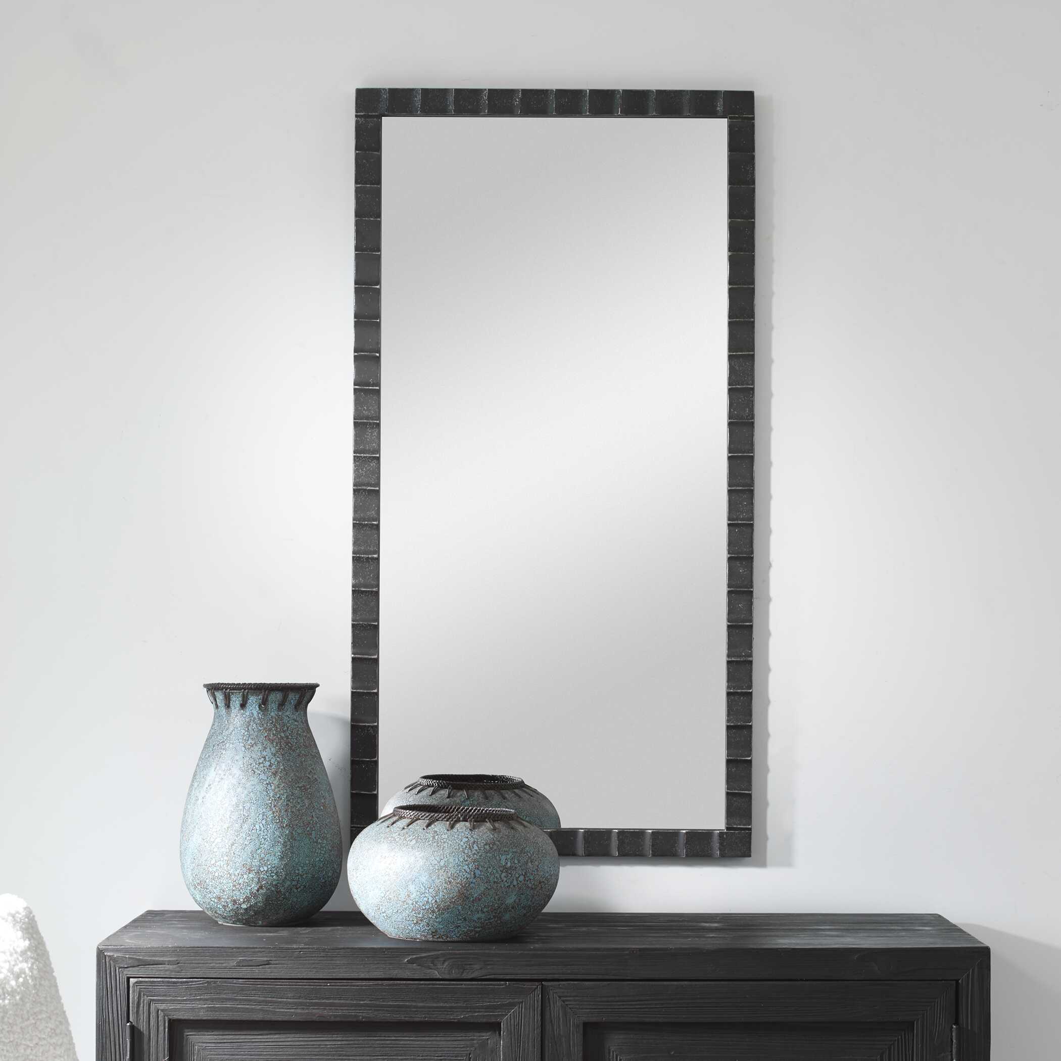 Dandridge Black Industrial Mirror - Image 2