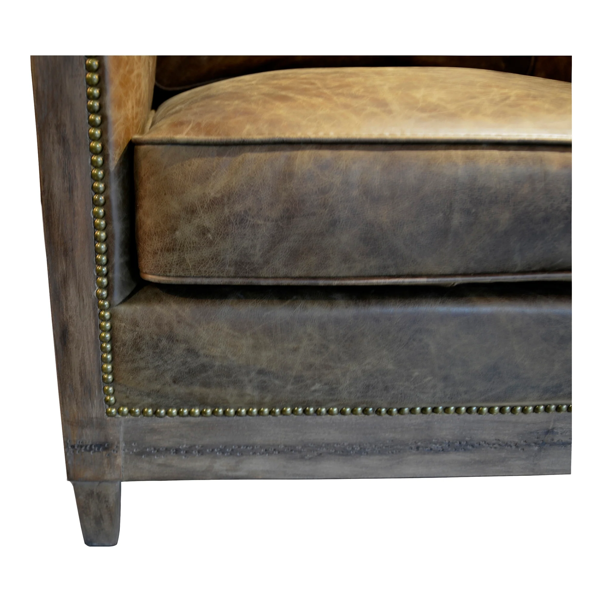 Darlington Club Chair Grazed Brown Leather - Image 3