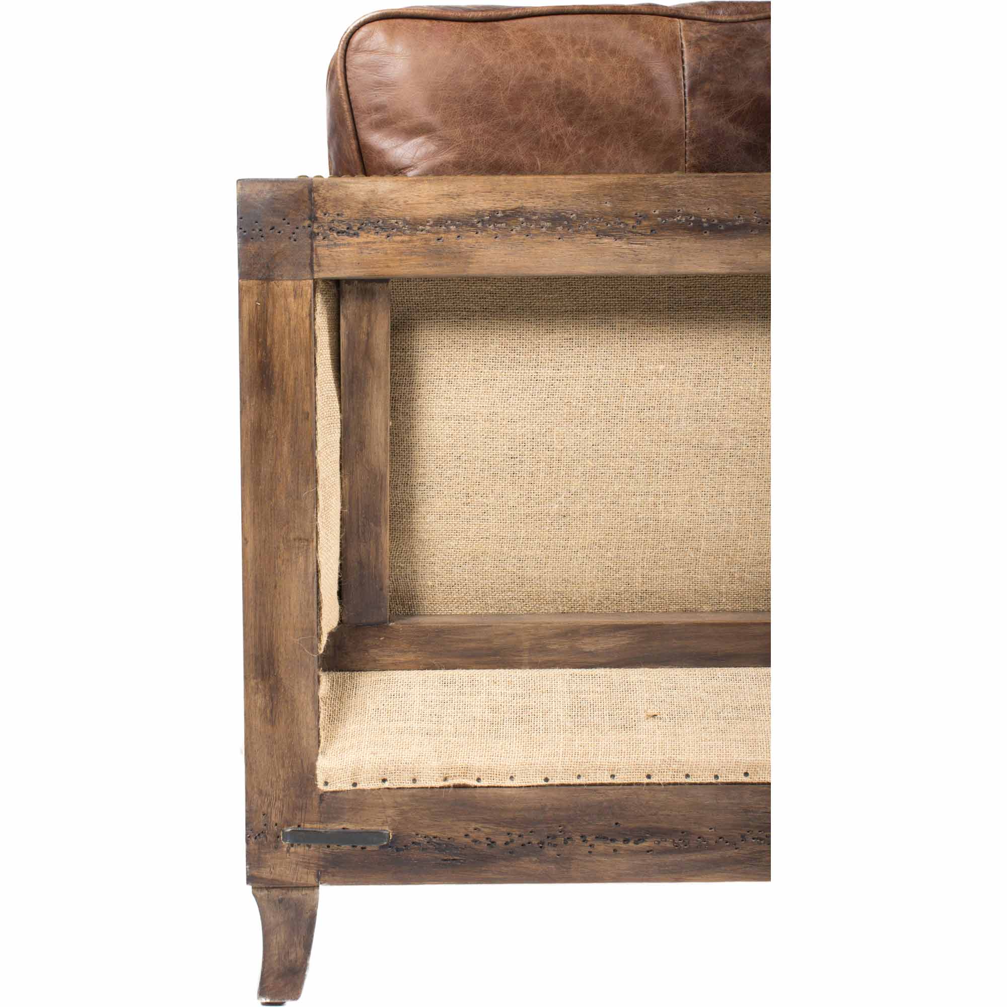 Darlington Sofa Grazed Brown Leather - Image 7