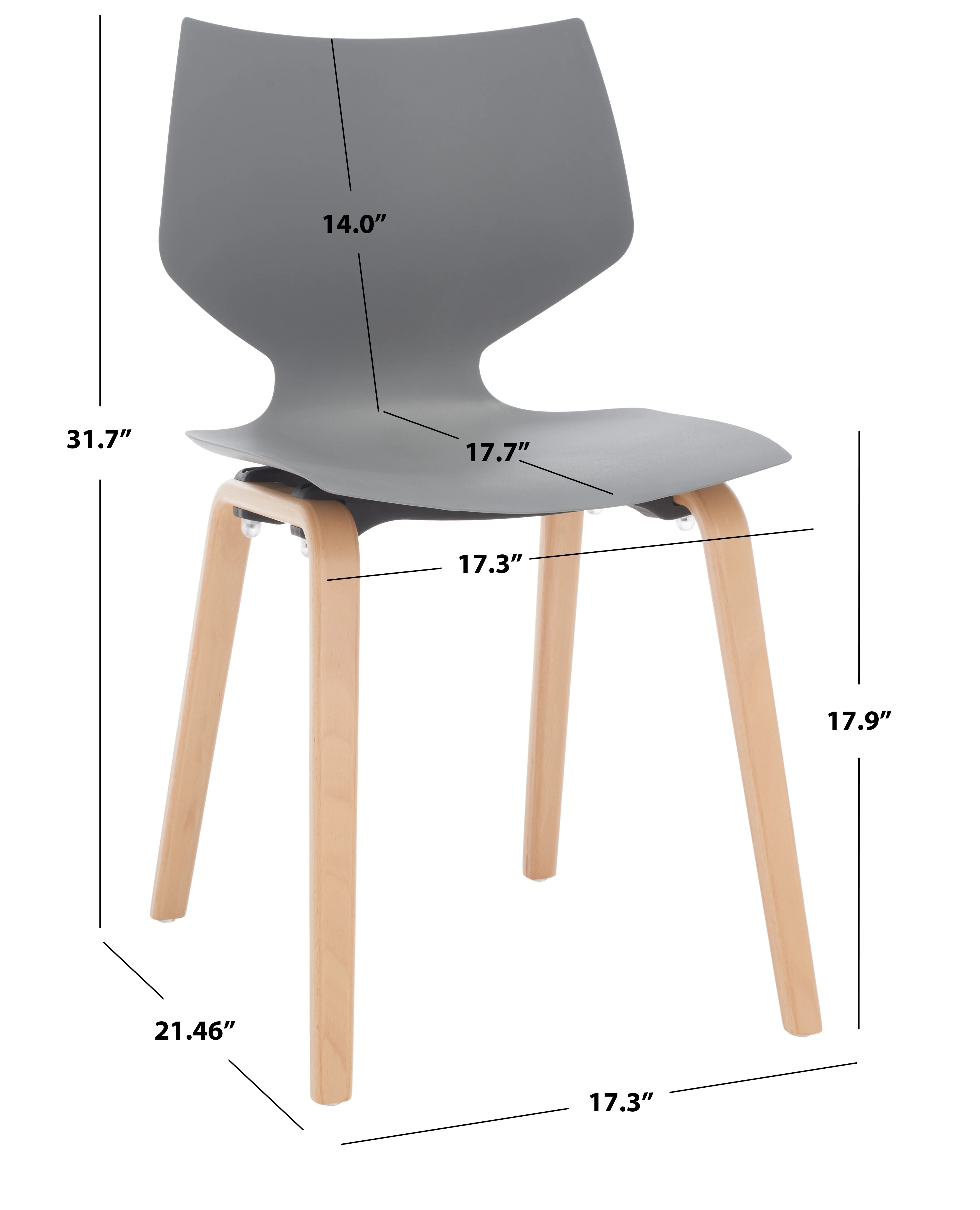 Darnel Molded Plastic Dining Chair - Set of 2 - Image 25