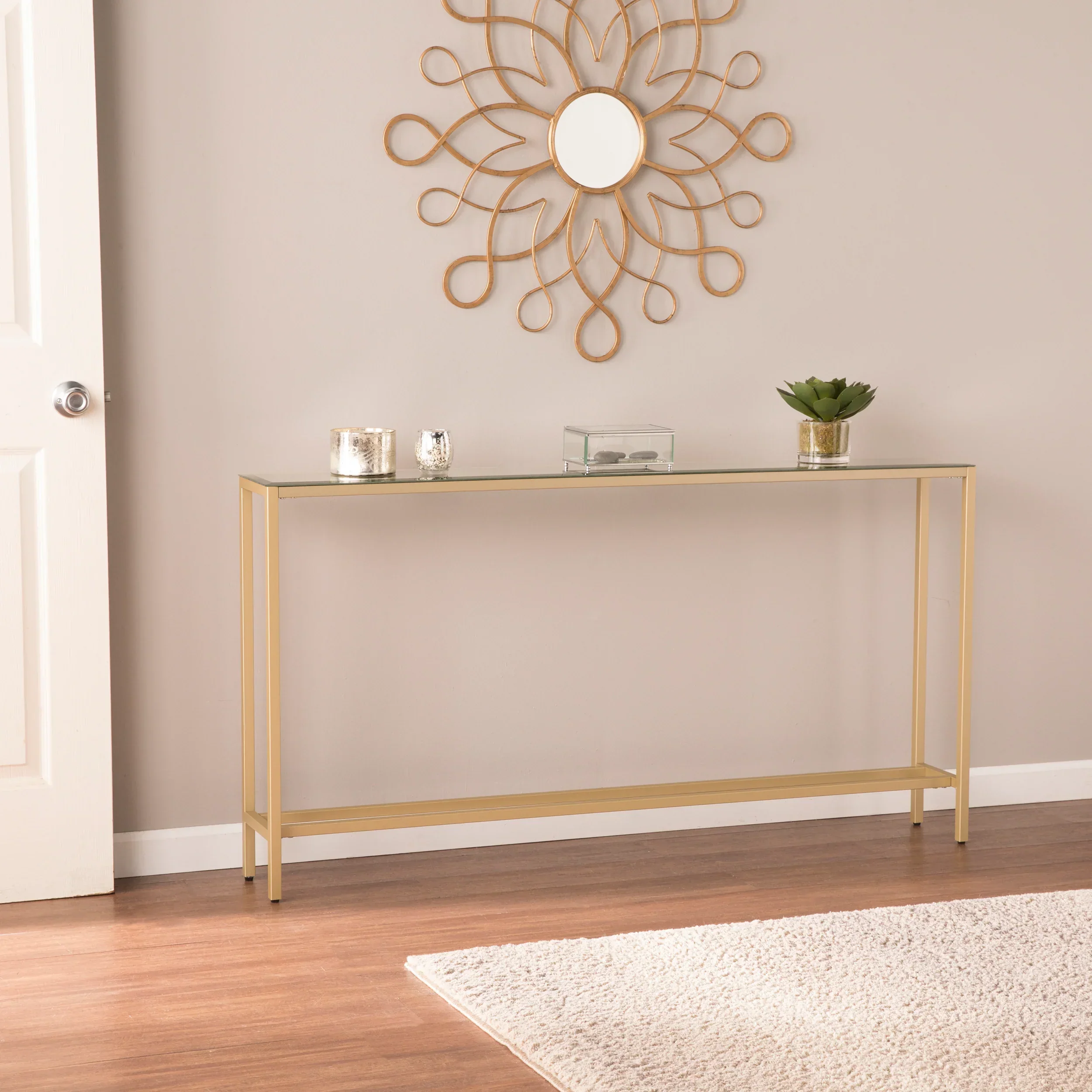 Darrin Long Console Table - Gold - Image 2