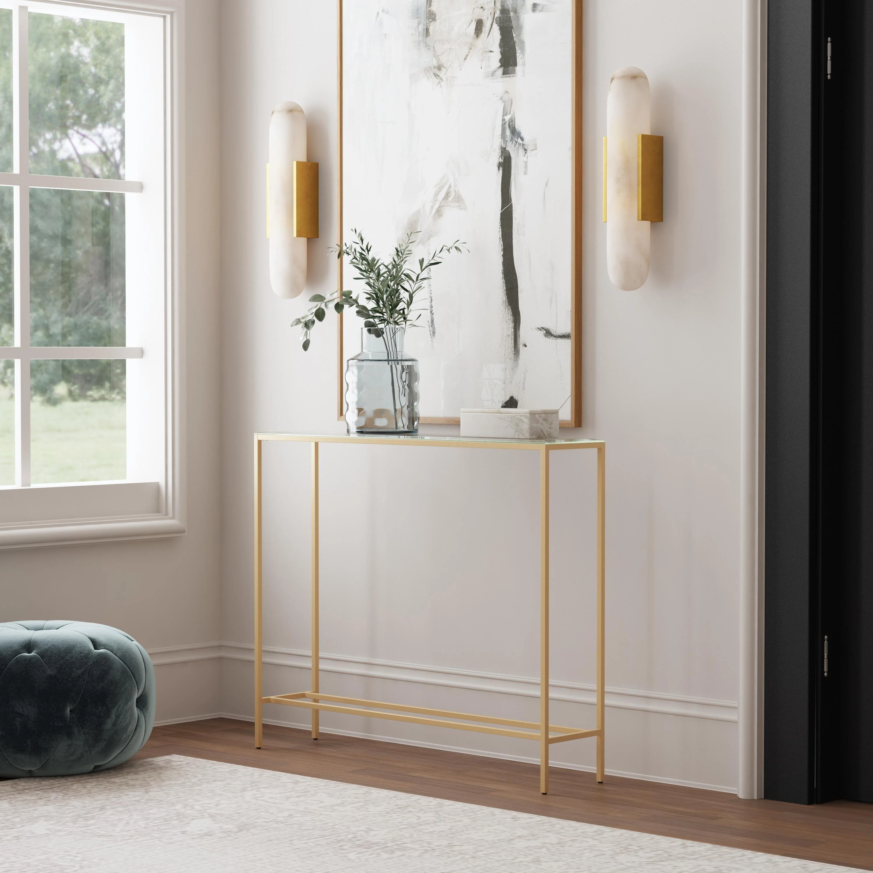Darrin Mini Console Table - Gold - Image 2