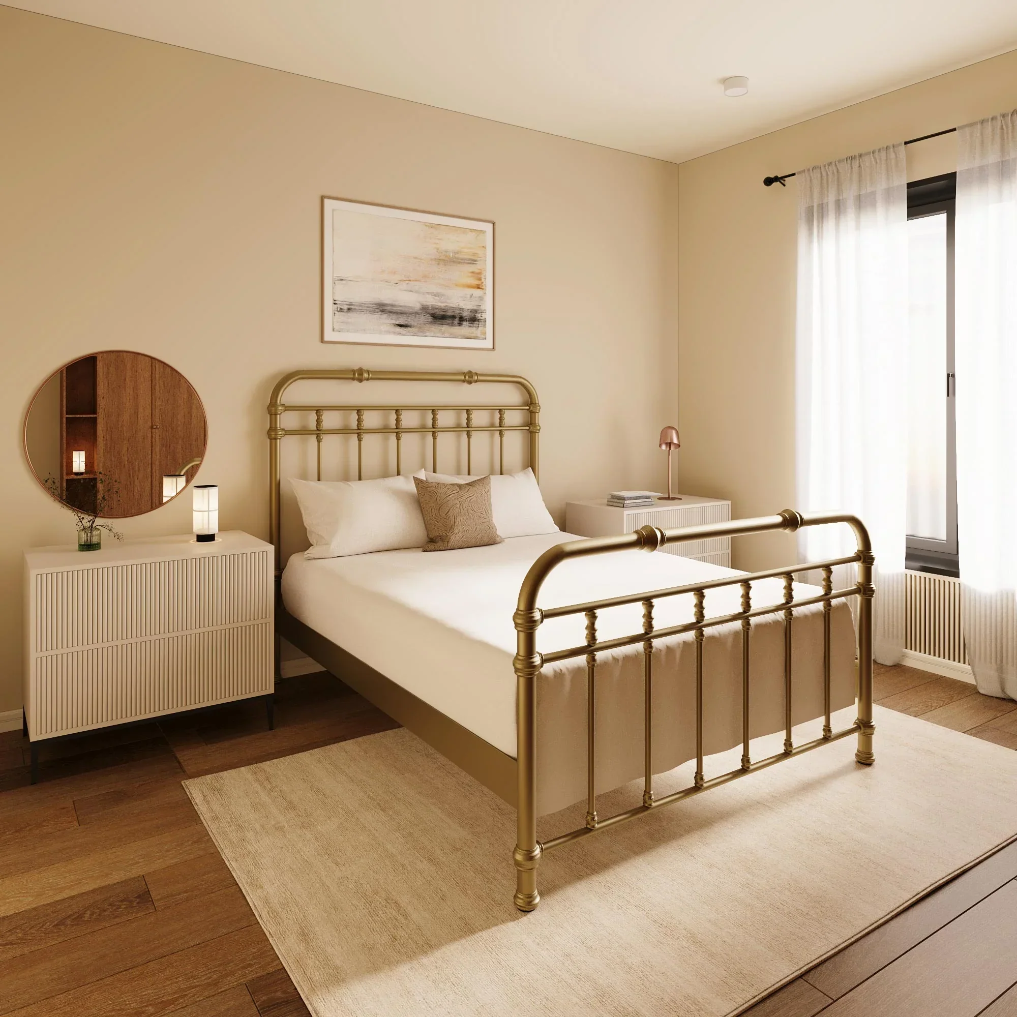 Davina Bed with Wood Slats - Image 2