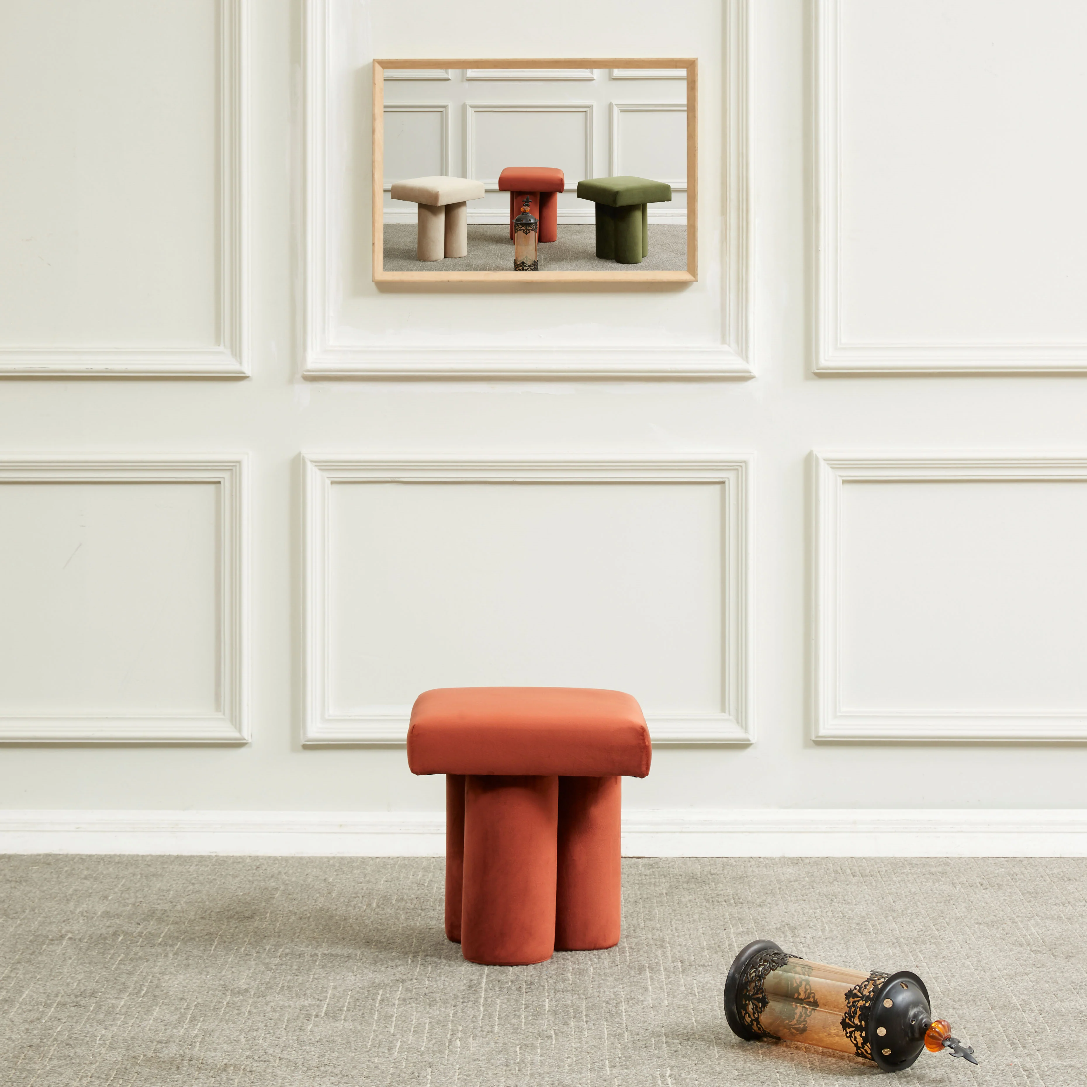 Deangelo Velvet Ottoman - Image 31
