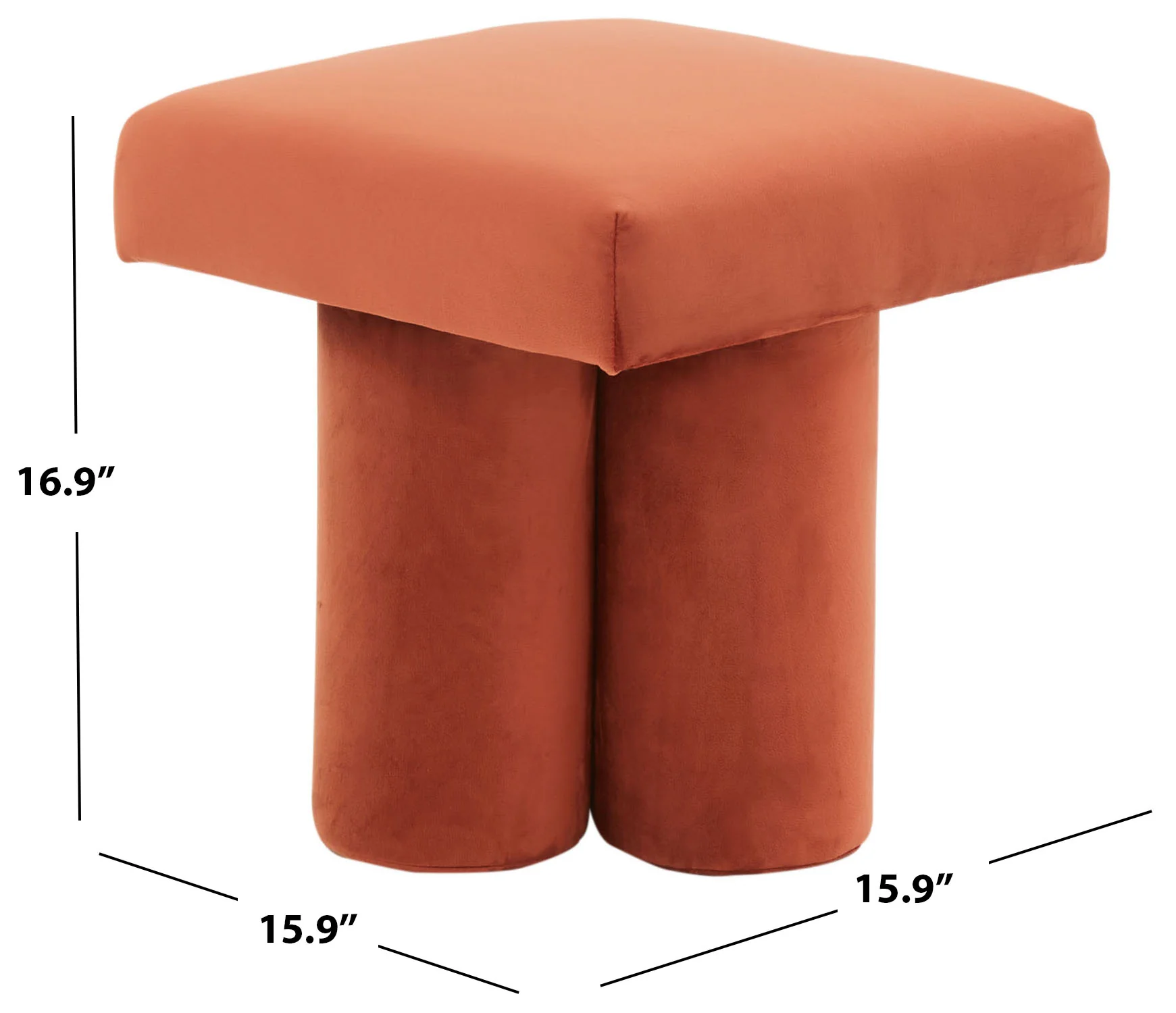 Deangelo Velvet Ottoman - Image 36