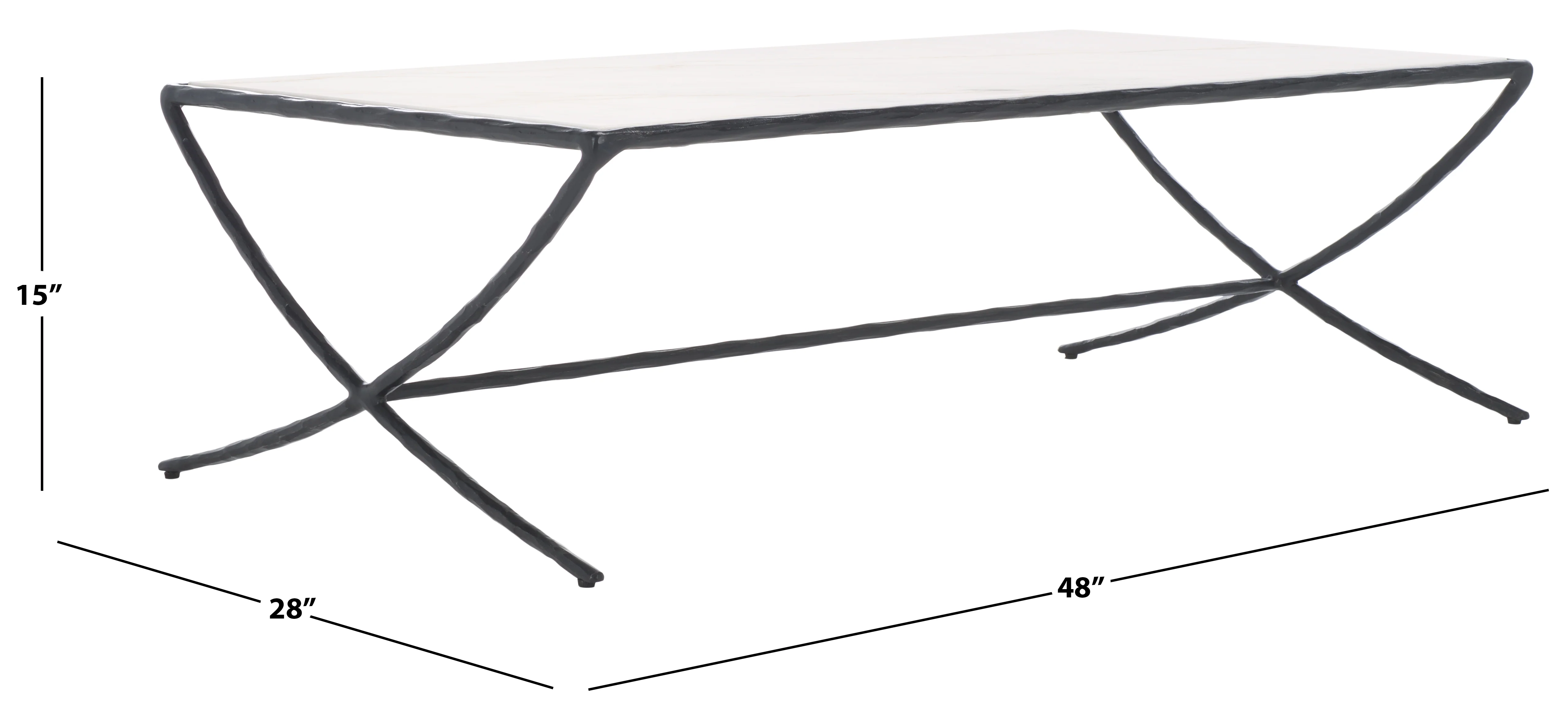 Debbie Rectangle Metal Coffee Table - Image 26
