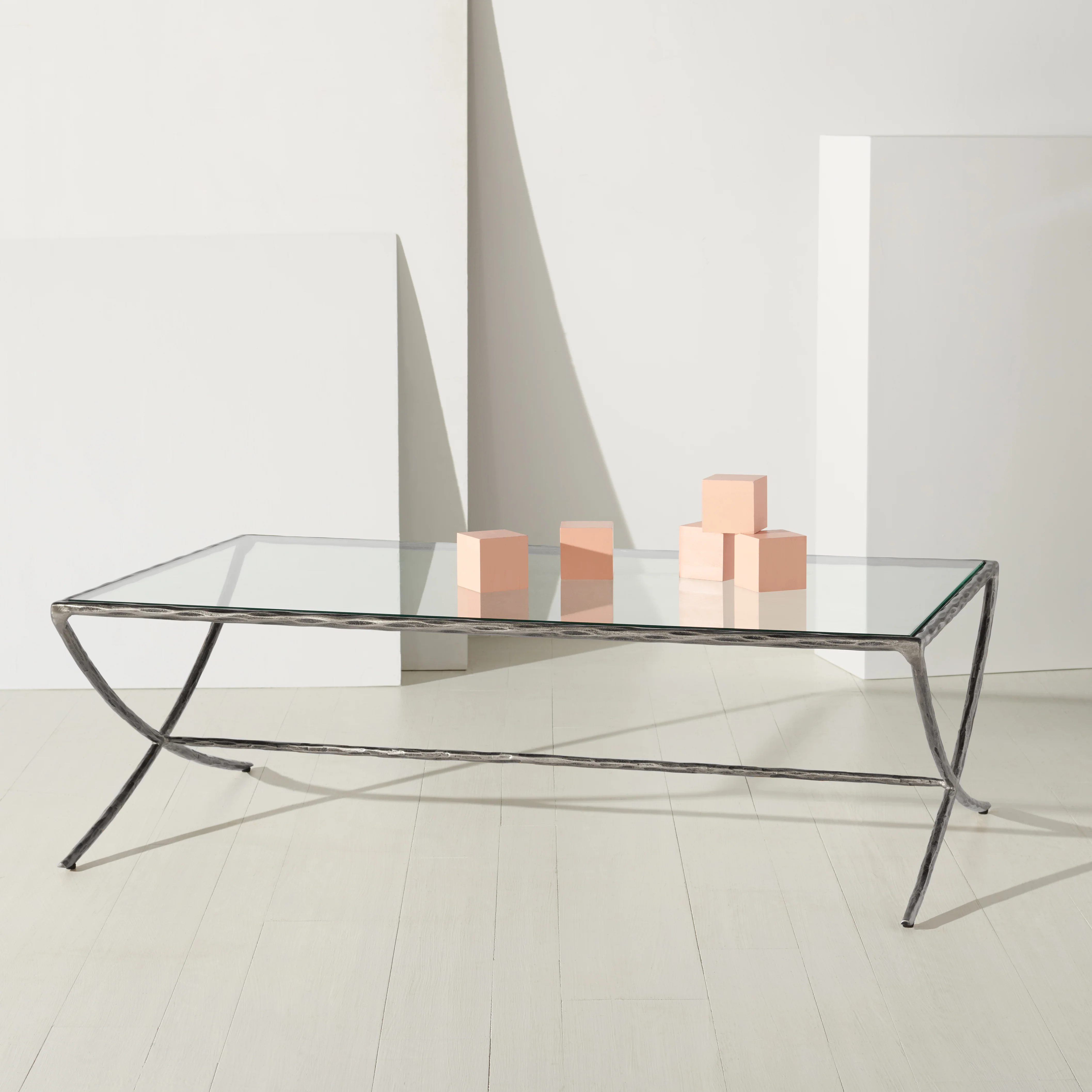 Debbie Rectangle Metal Coffee Table - Image 8