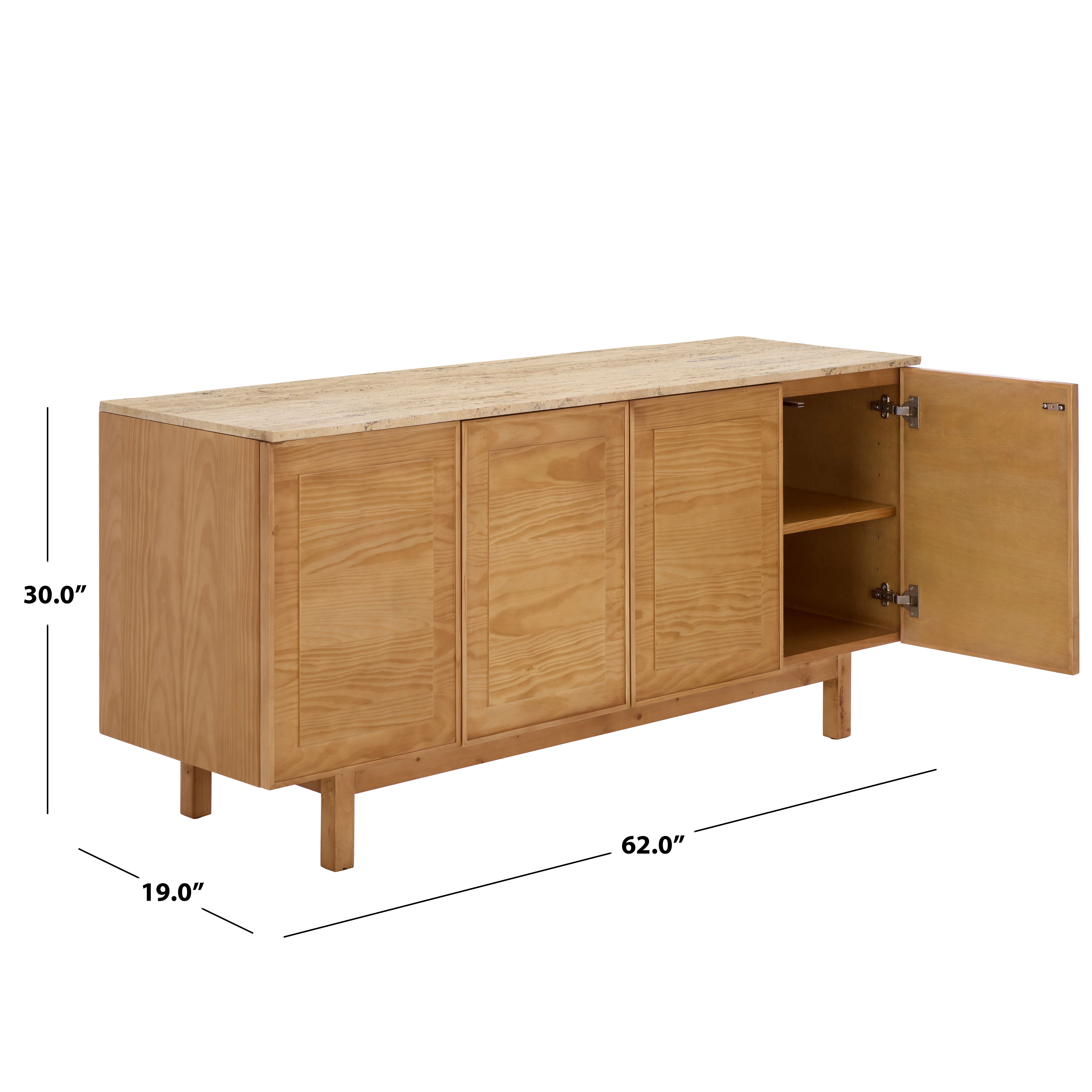 Debrianna Travertine Top Sideboard - Image 9