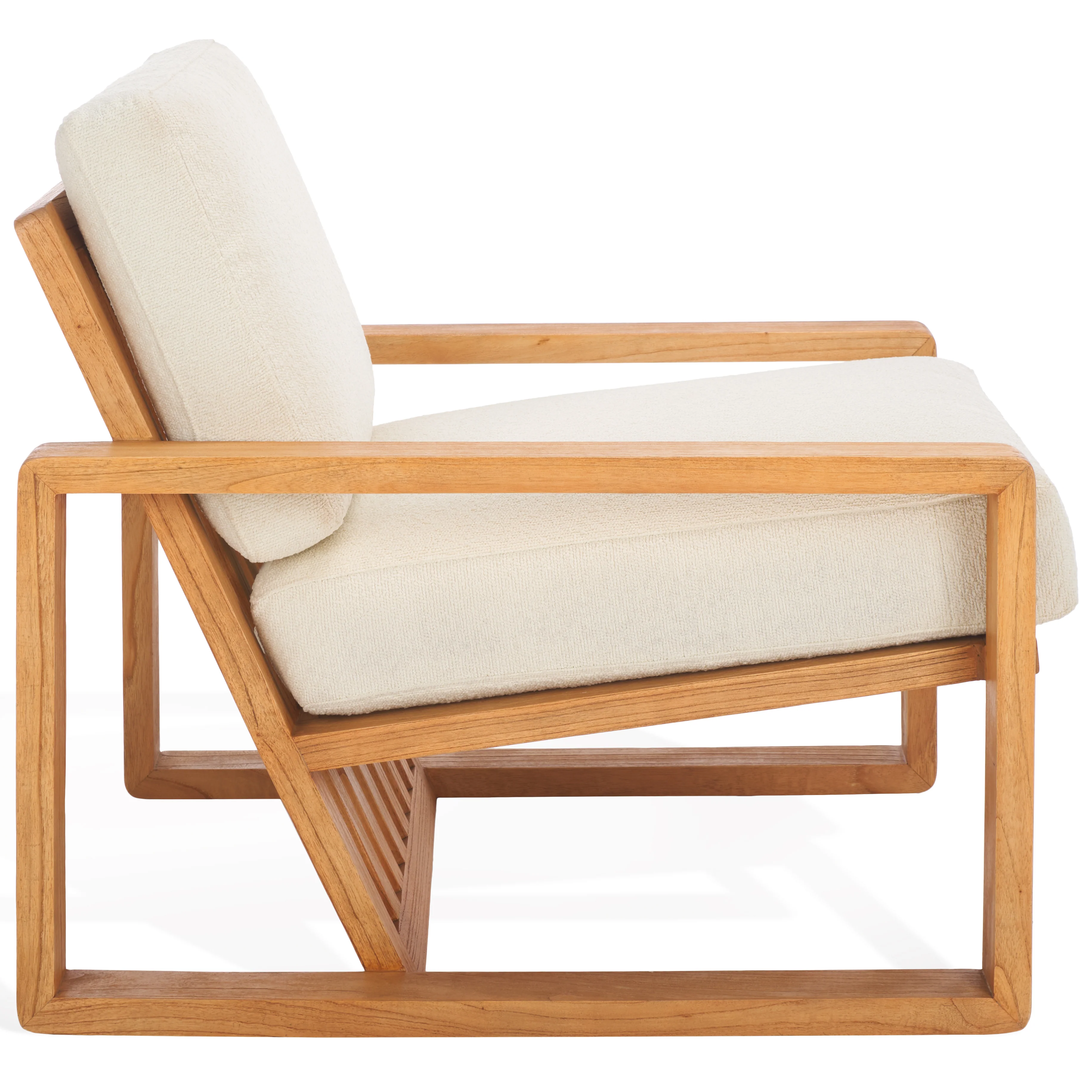 Decarlo Boucle Wooden Frame Accent Chair - Image 10