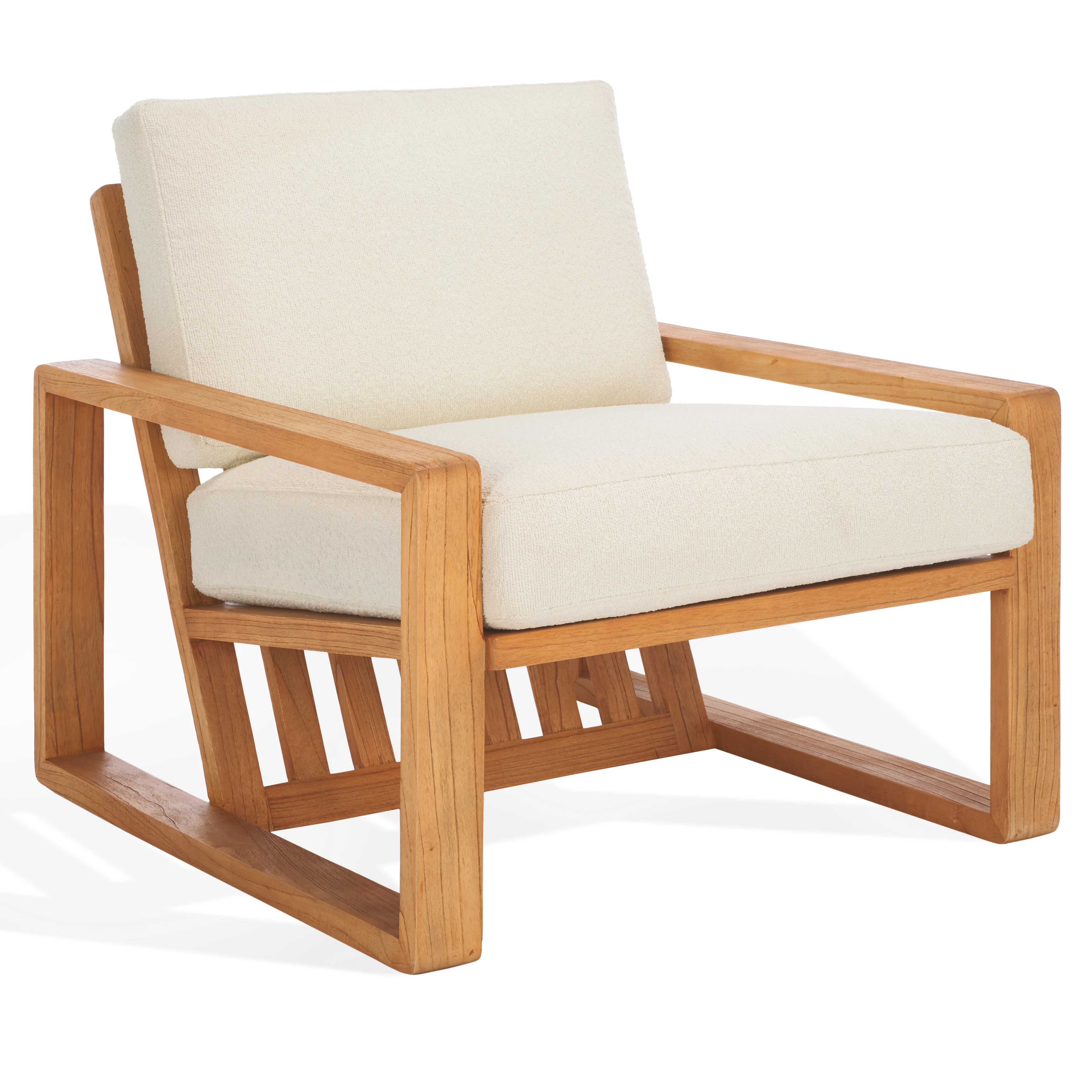 Decarlo Boucle Wooden Frame Accent Chair - Image 8