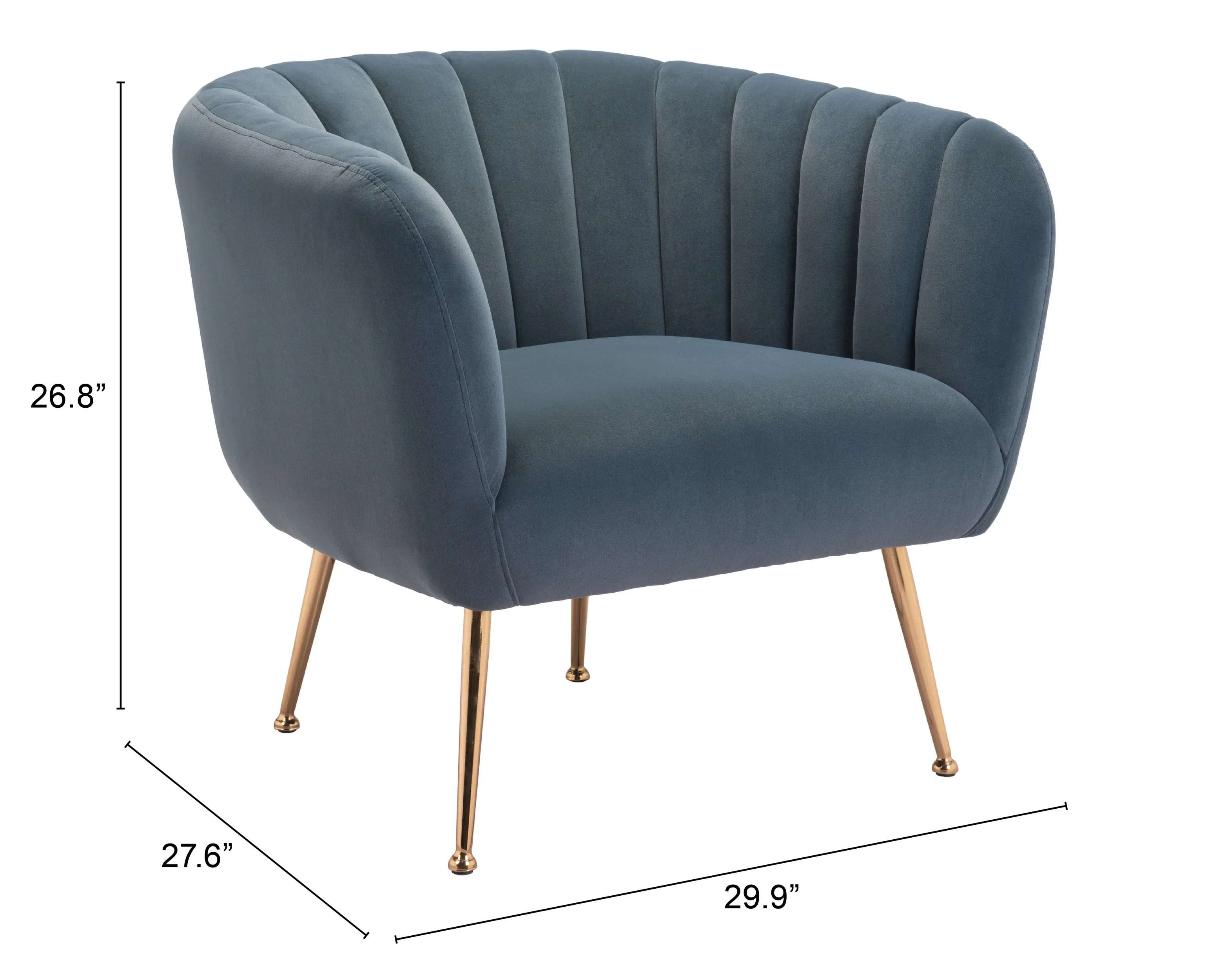 Deco Accent Chair Gray - Image 6