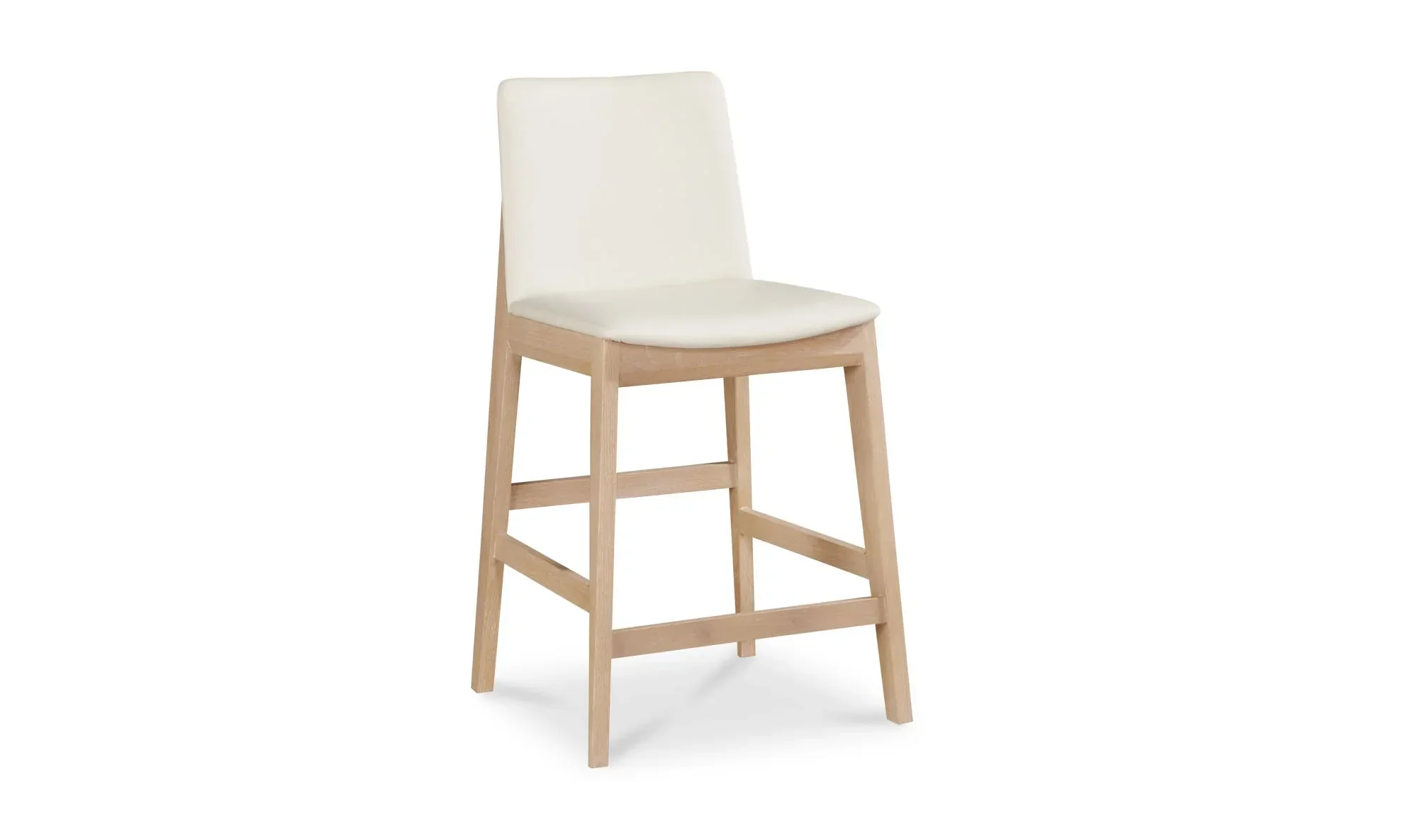 Deco Oak Counter Stool White PVC - Set of 2
