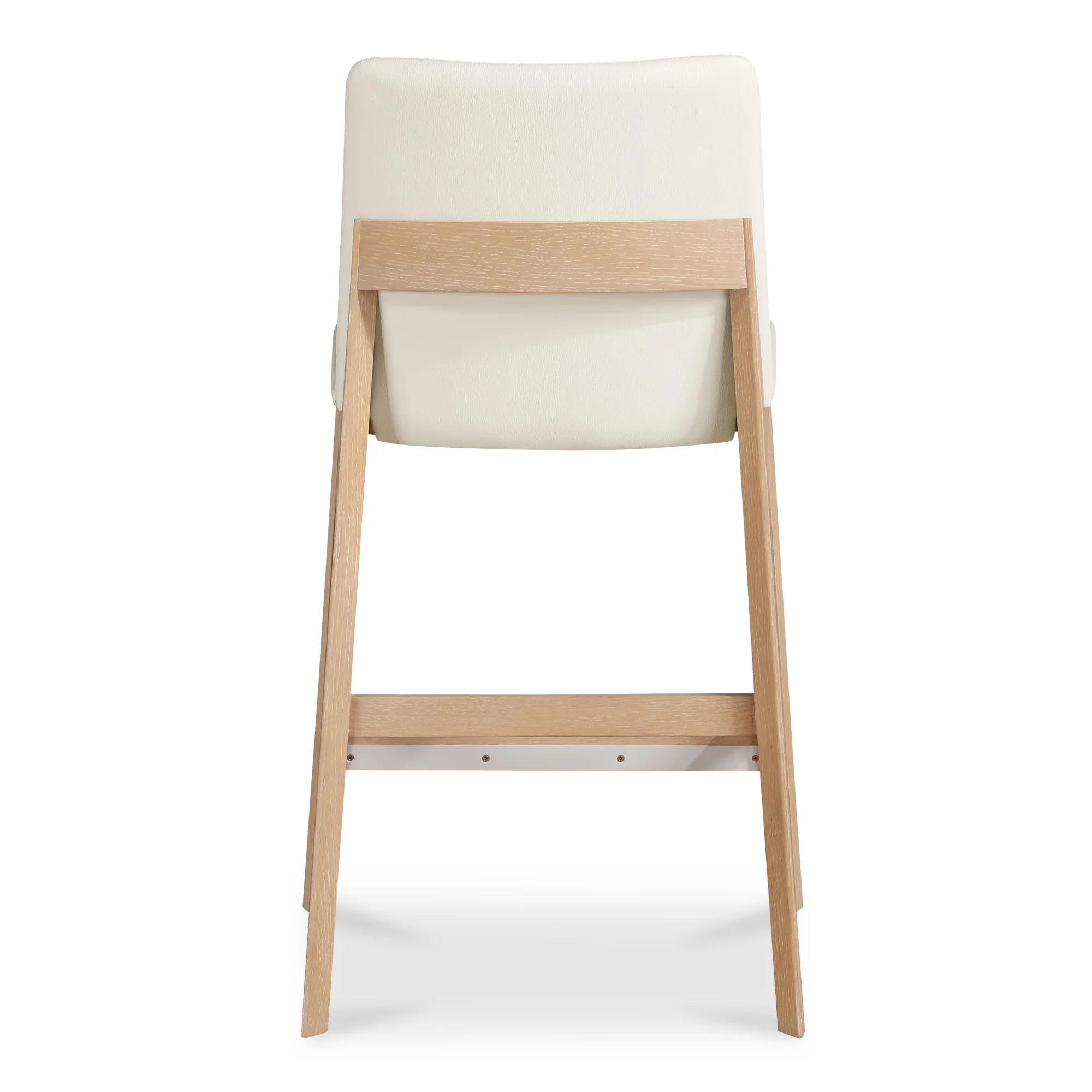 Deco Oak Counter Stool White PVC - Set of 2 - Image 5