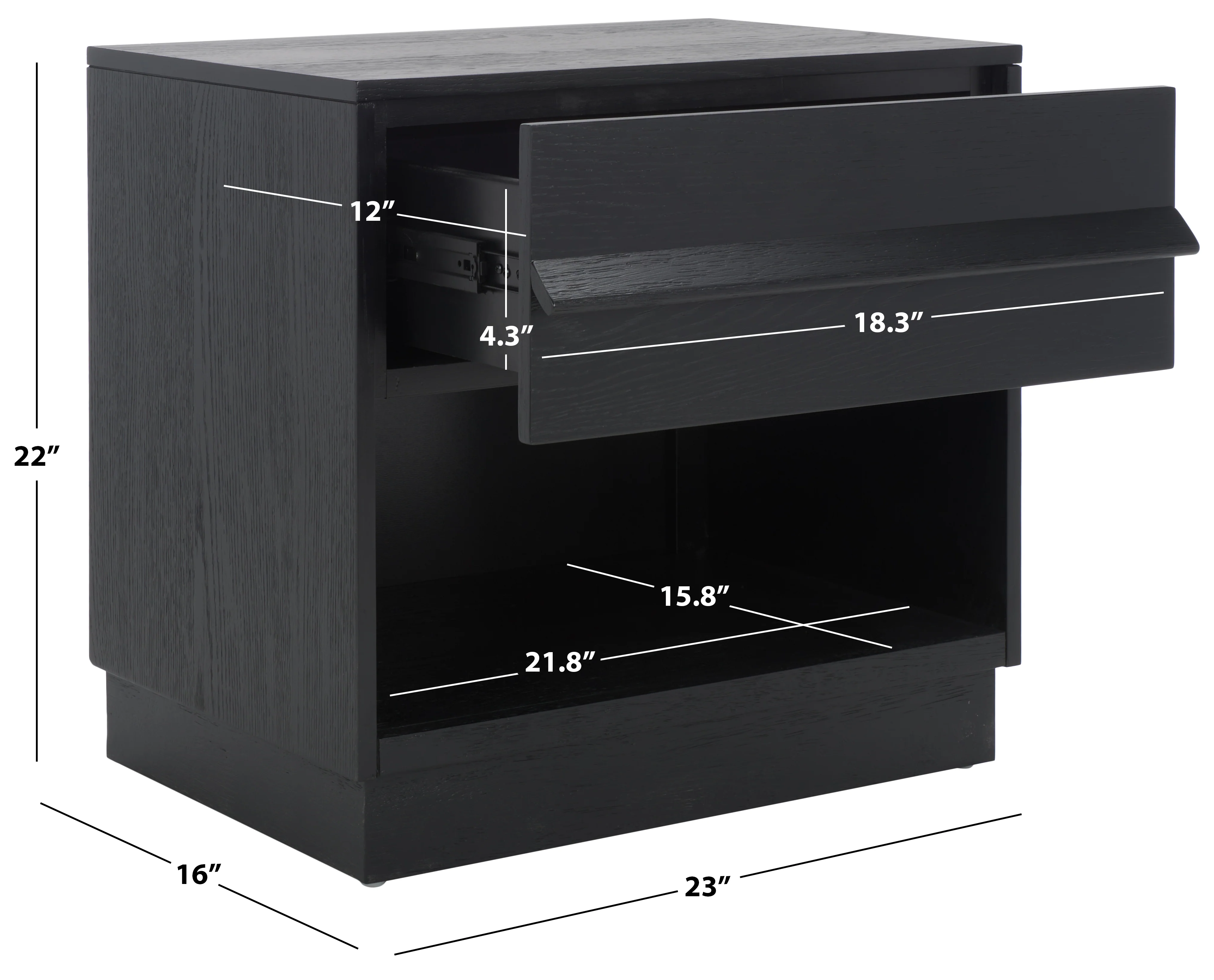 Deirdra 1 Drawer Nightstand - Image 14