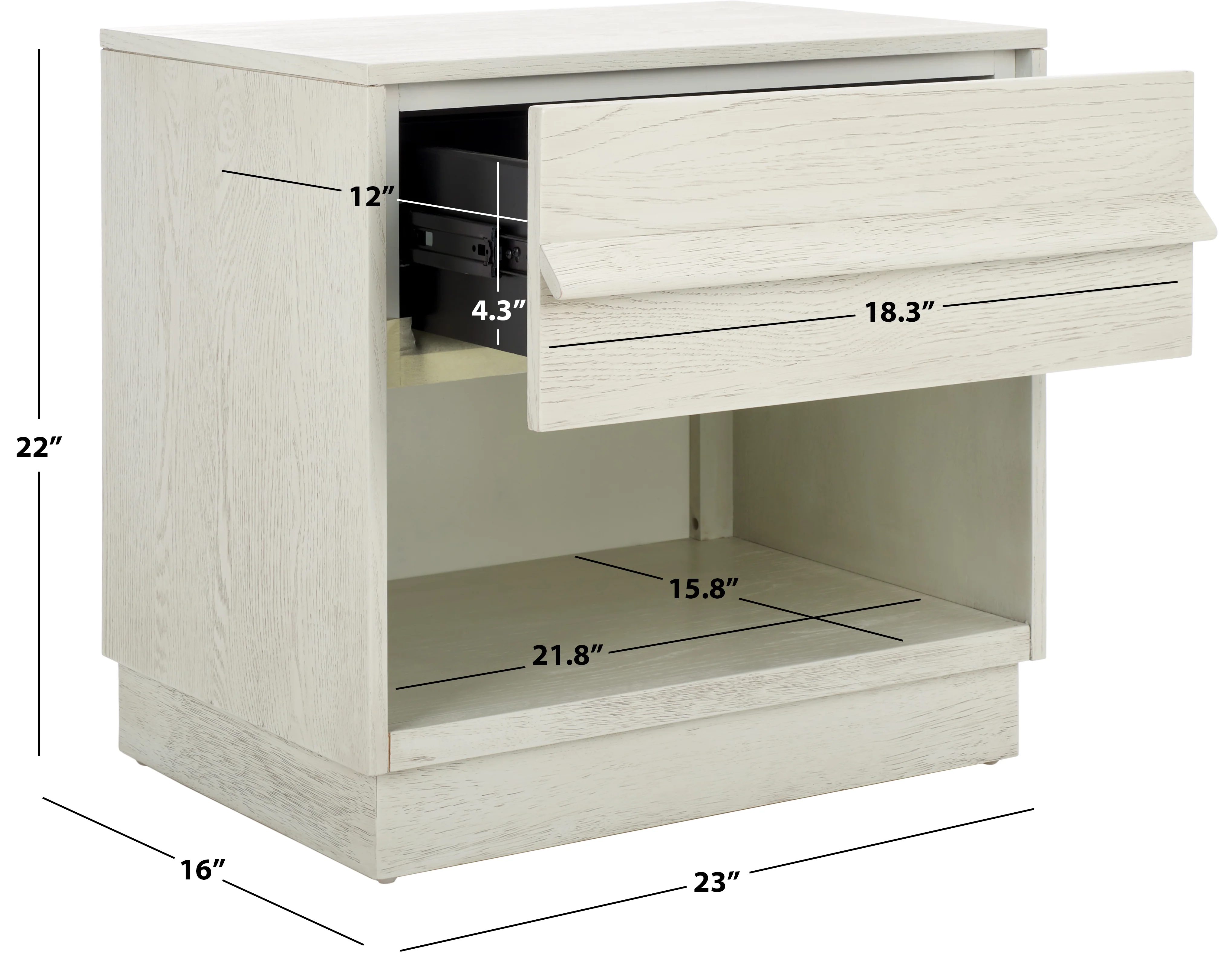 Deirdra 1 Drawer Nightstand - Image 7