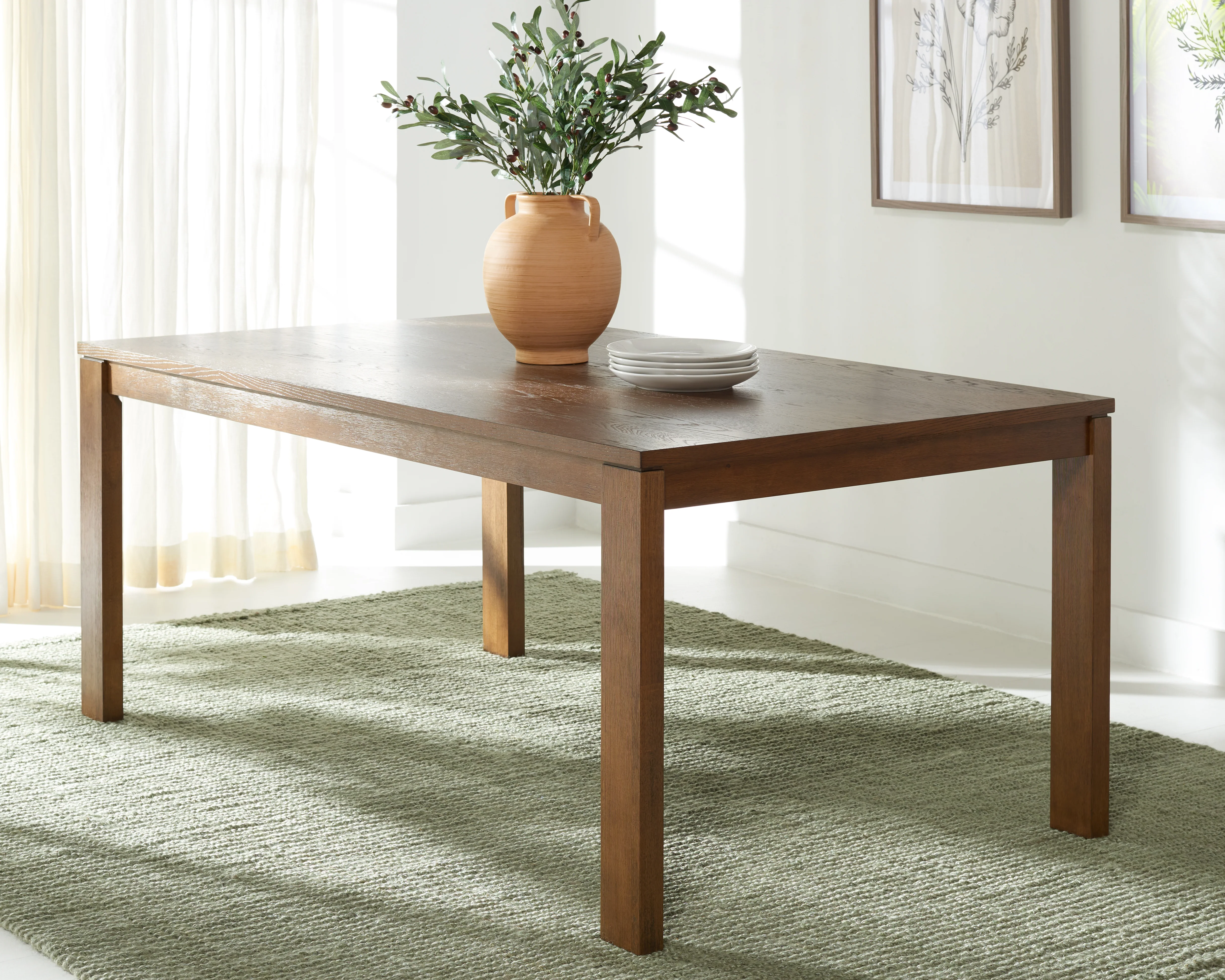 Deirdra Wood Rectangle Dining Table - Image 3