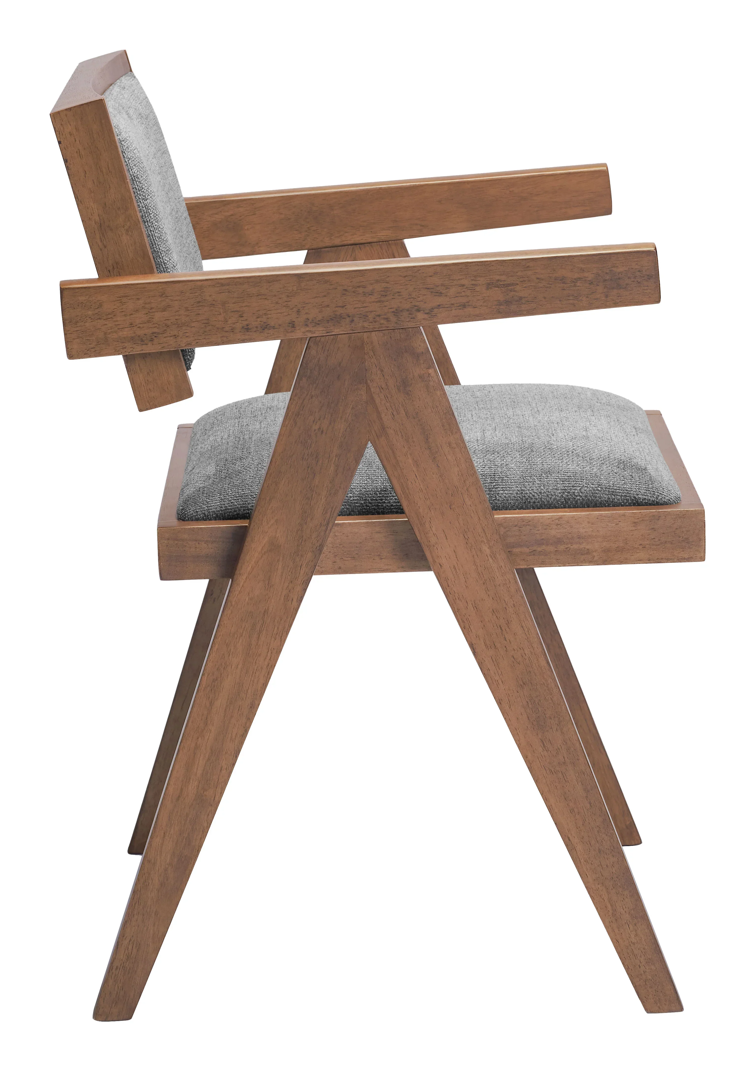 Delhi Dining Chair (Set of 2) Gray & Walnut - Image 2