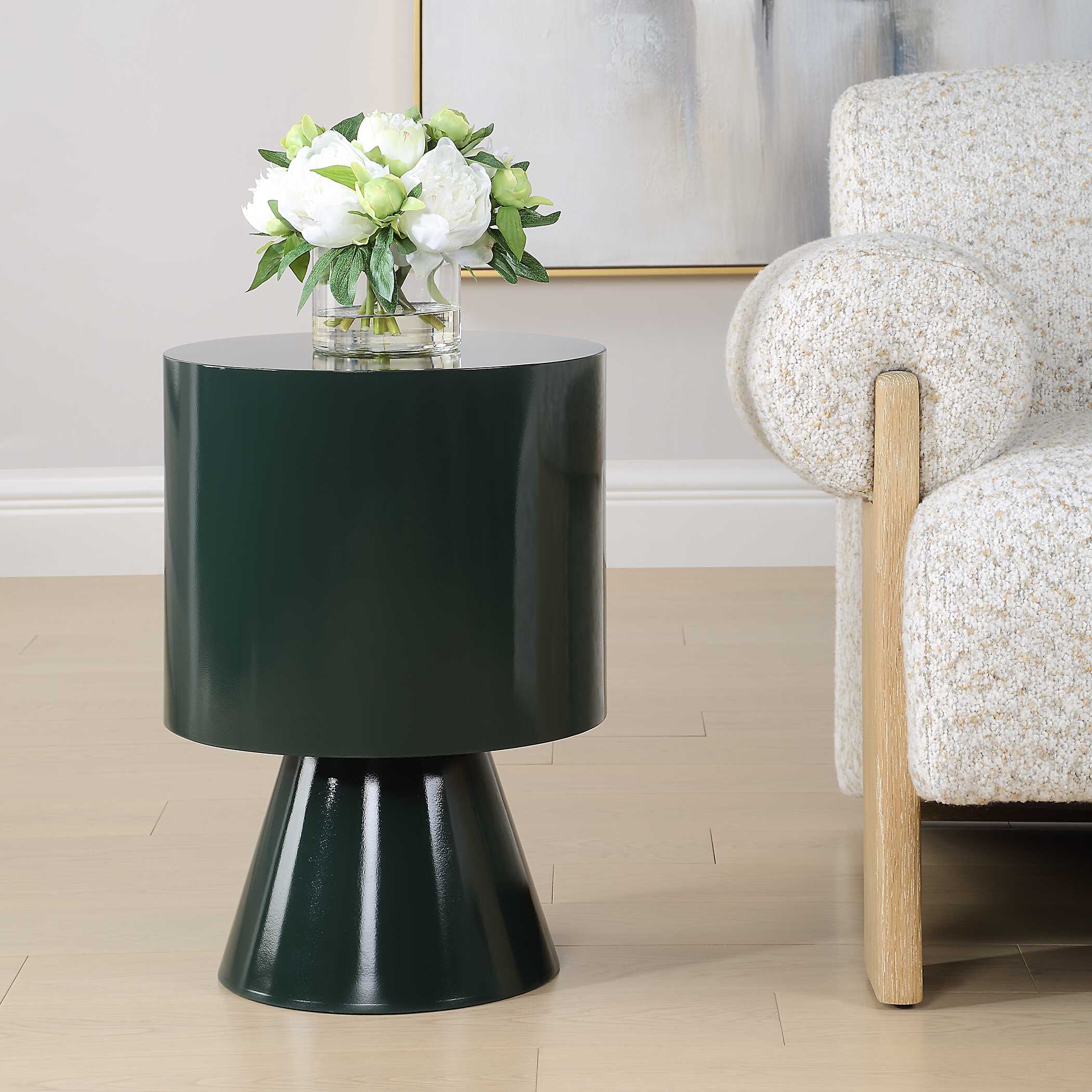 Denison Dark Green Accent Table - Image 2