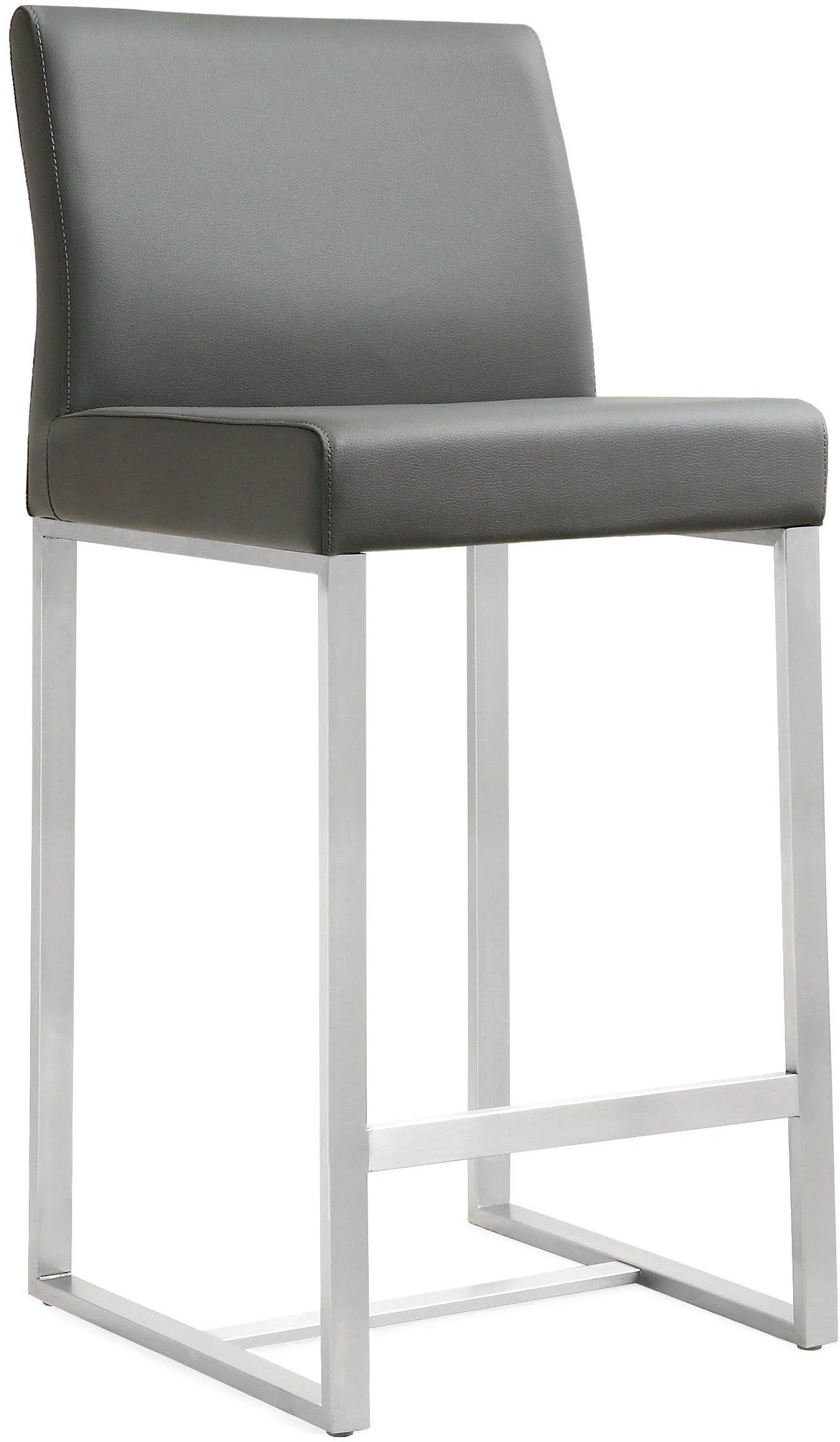Denmark Grey Stainless Steel Counter Stool (Set of 2) - Image 3