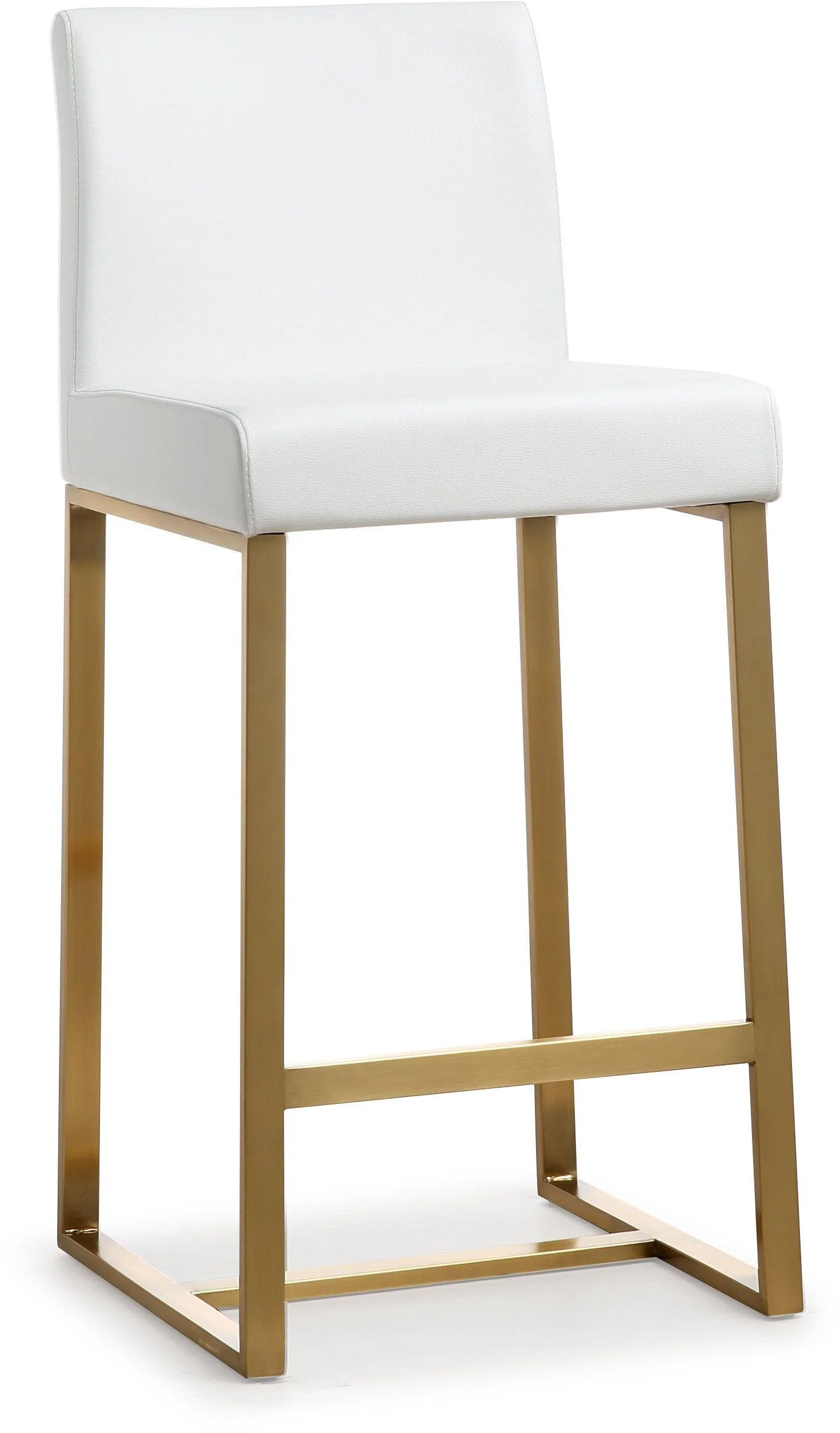 Denmark White Gold Steel Counter Stool (Set of 2) - Image 3