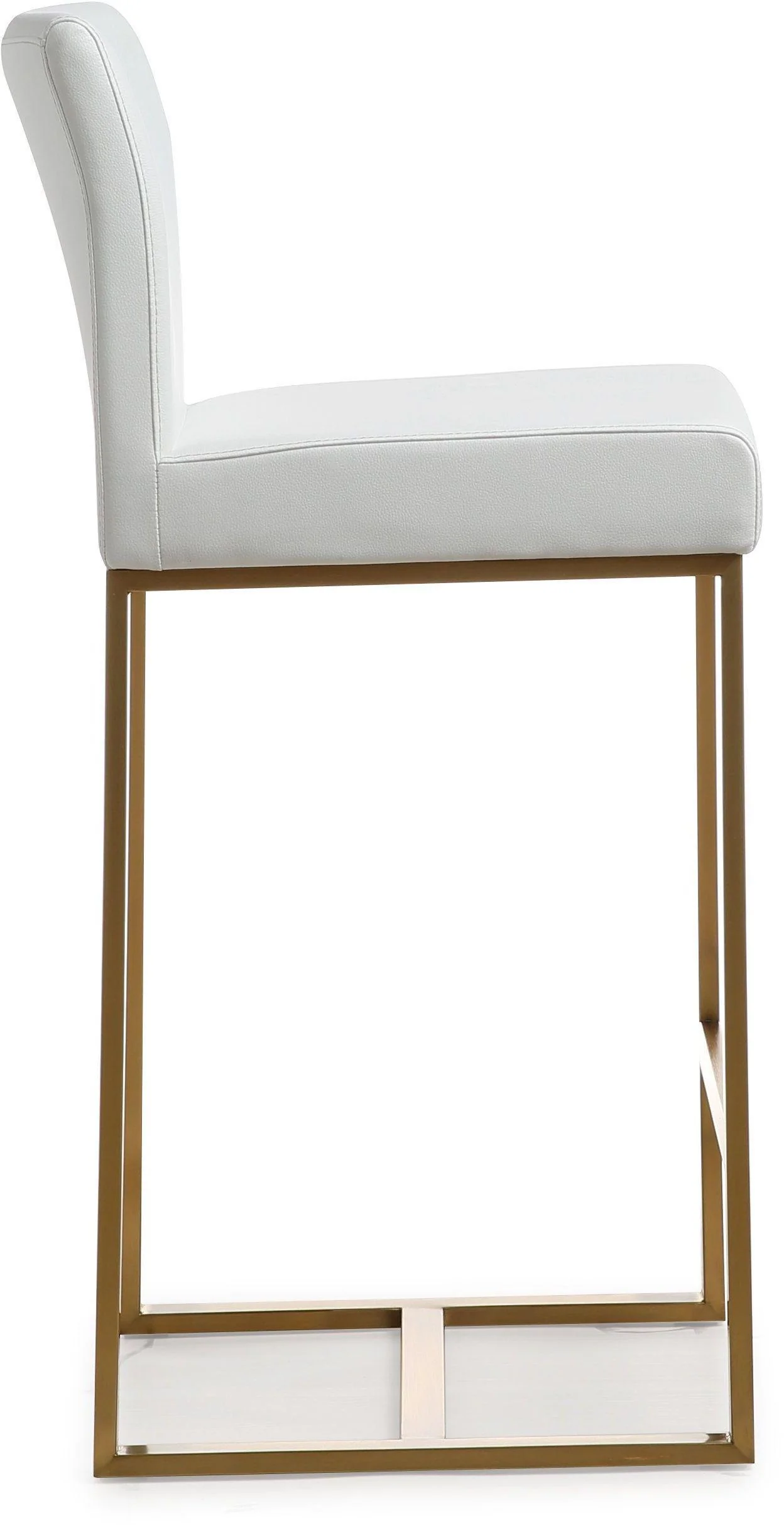 Denmark White Gold Steel Counter Stool (Set of 2) - Image 5