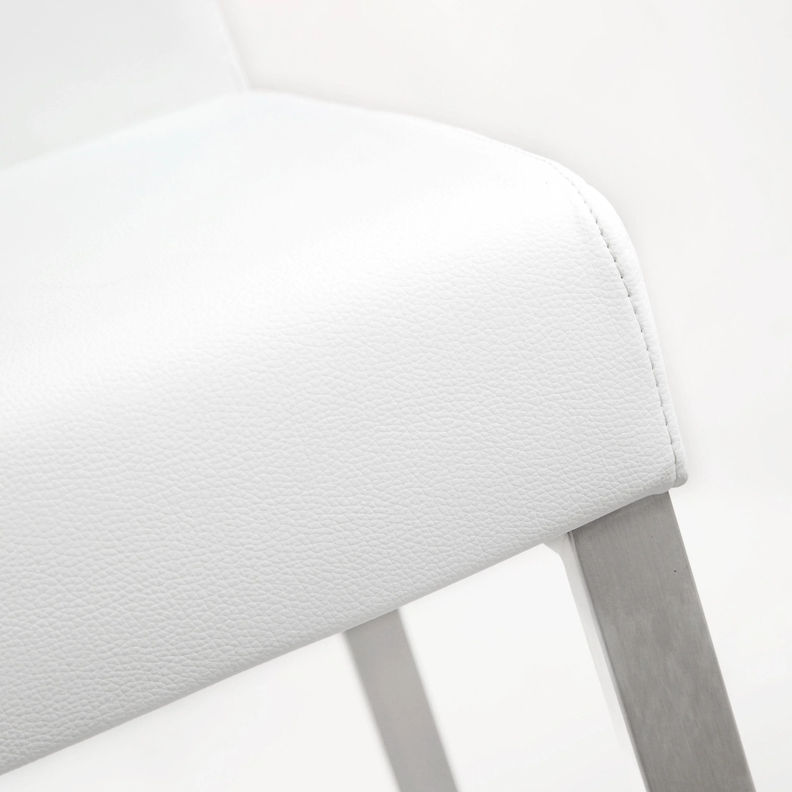 Denmark White Stainless Steel Counter Stool (Set of 2) - Image 8