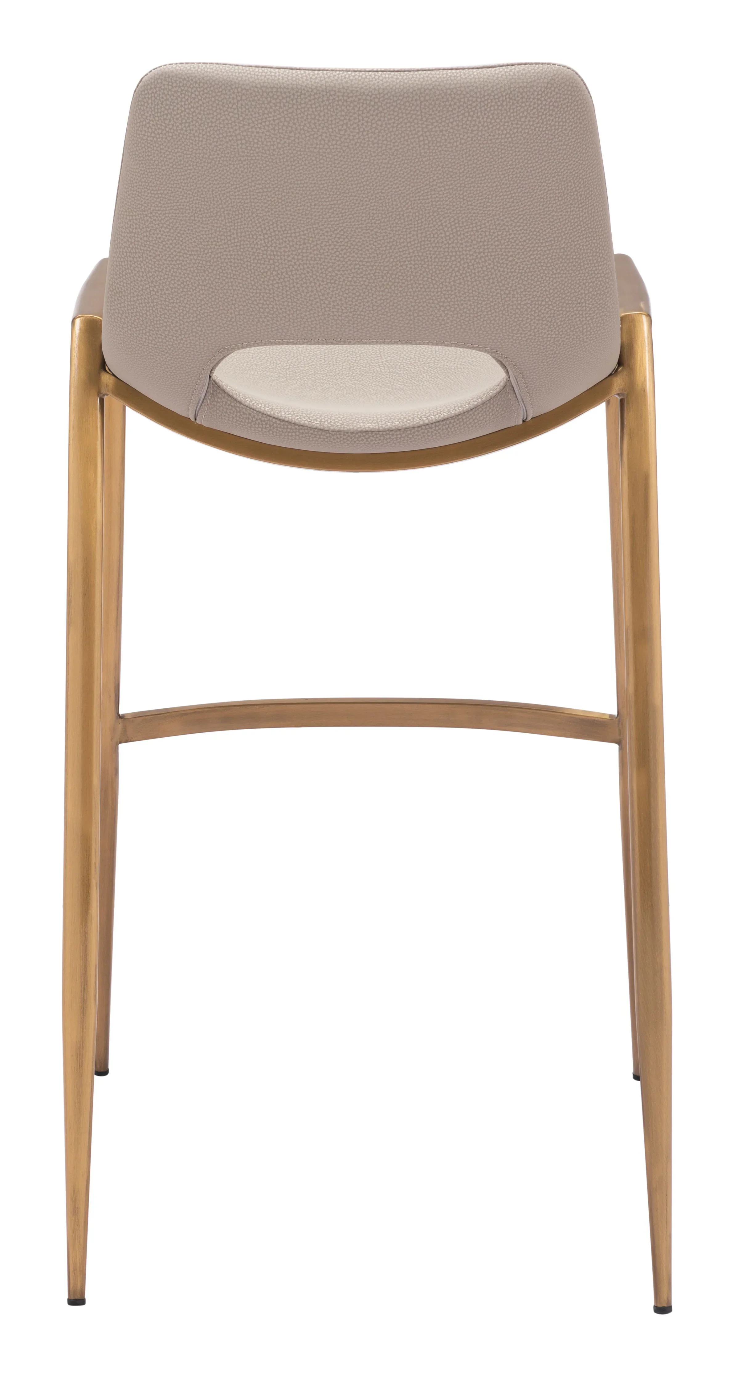 Desi Barstool (Set of 2) Beige & Gold - Image 5