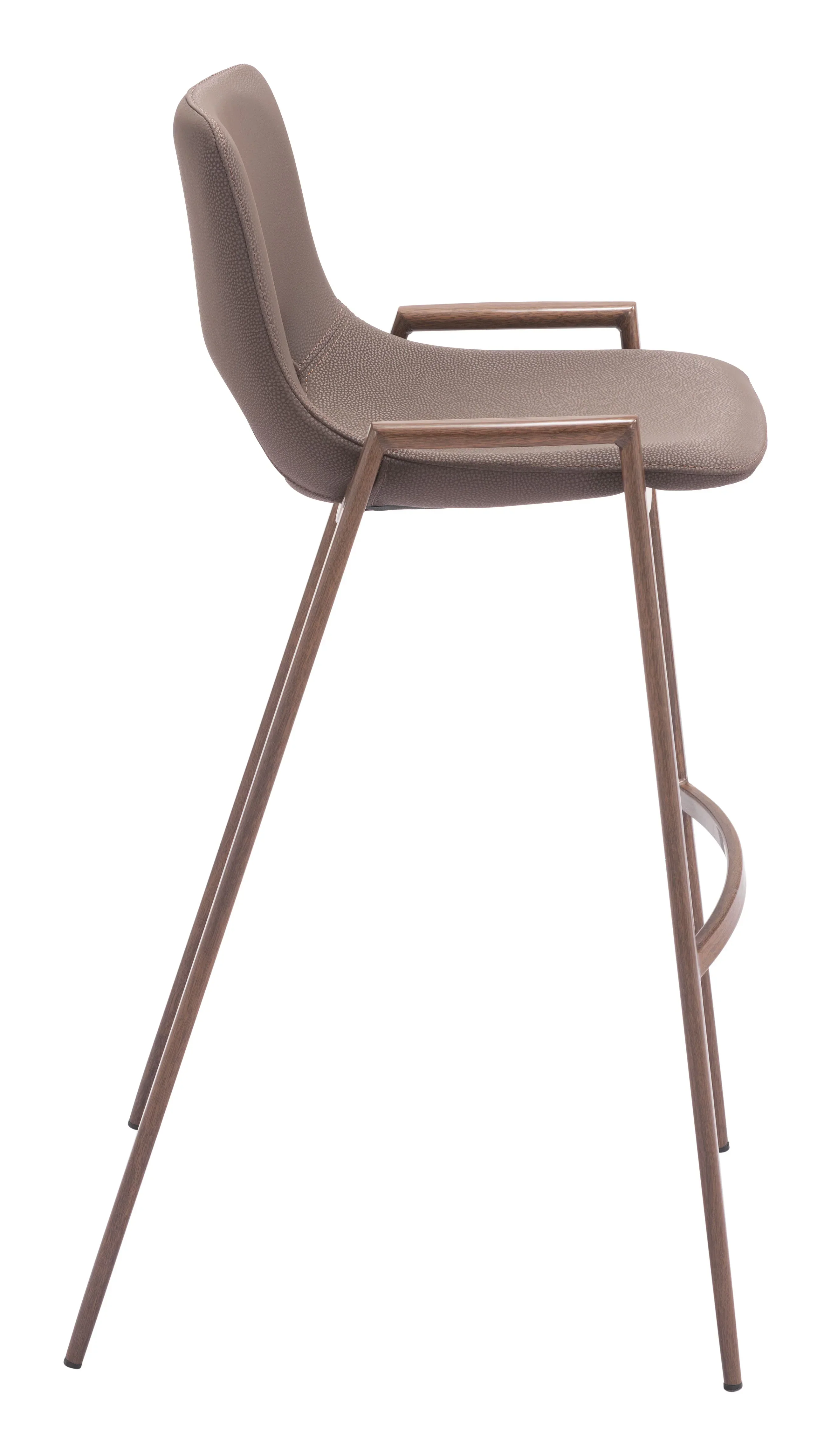 Desi Barstool (Set of 2) Brown & Walnut - Image 3