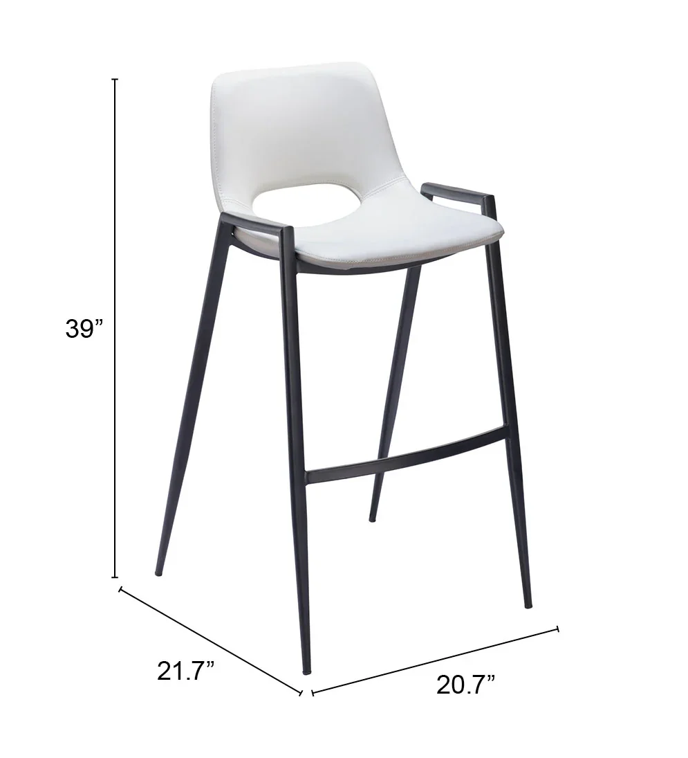 Desi Barstool (Set of 2) White - Image 6
