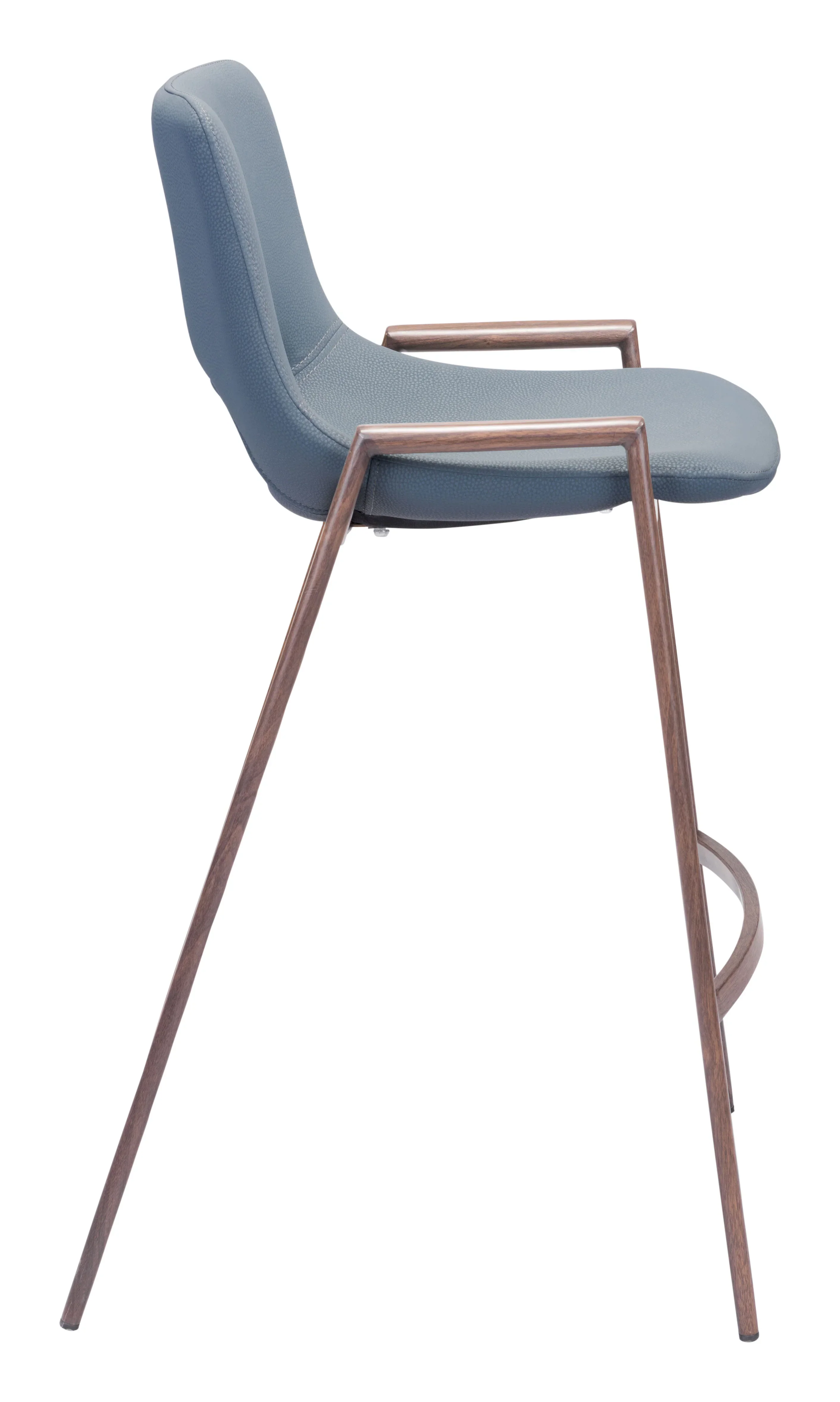 Desi Counter Stool (Set of 2) Azure Gray & Walnut - Image 3