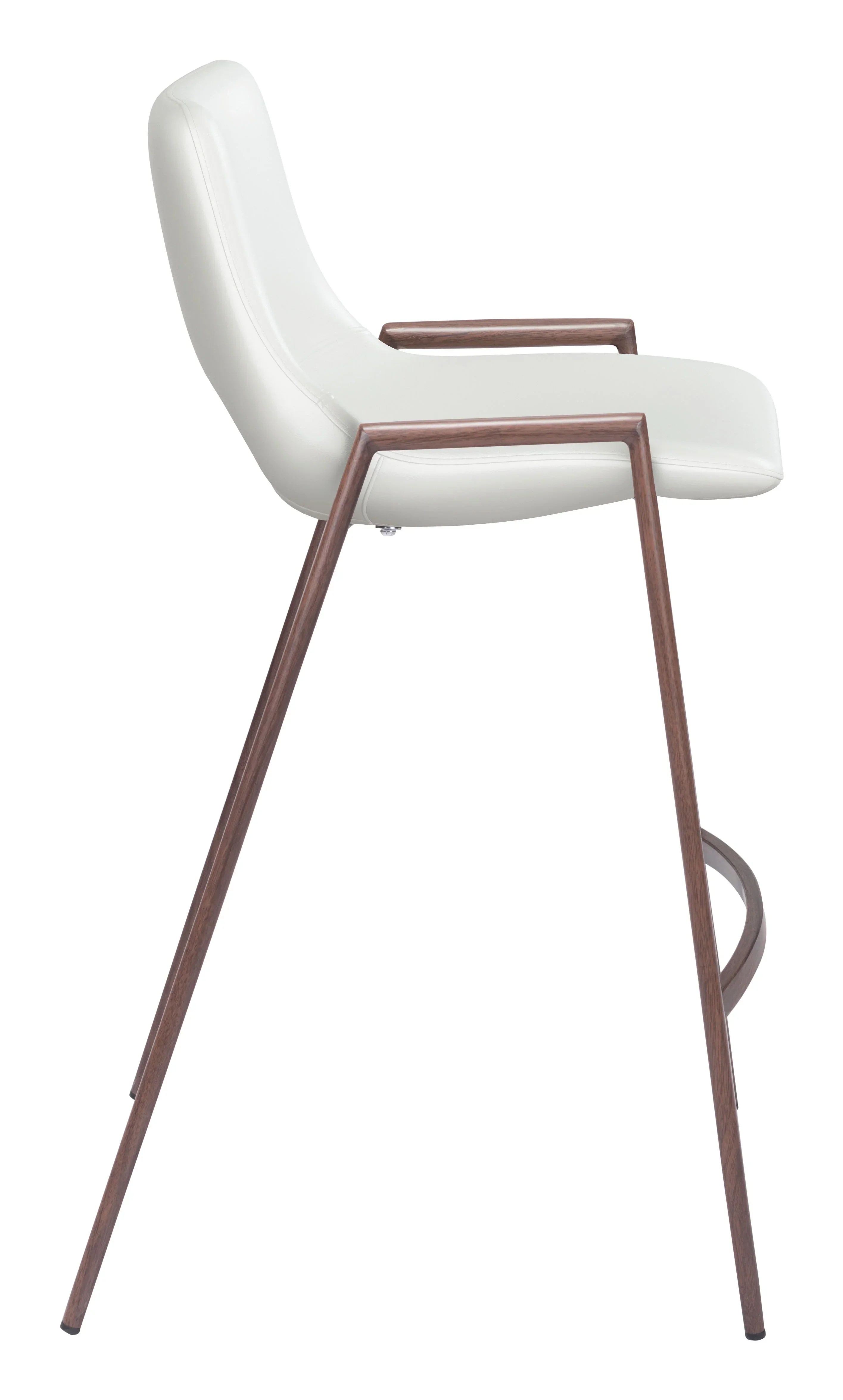 Desi Counter Stool (Set of 2) White & Walnut - Image 4