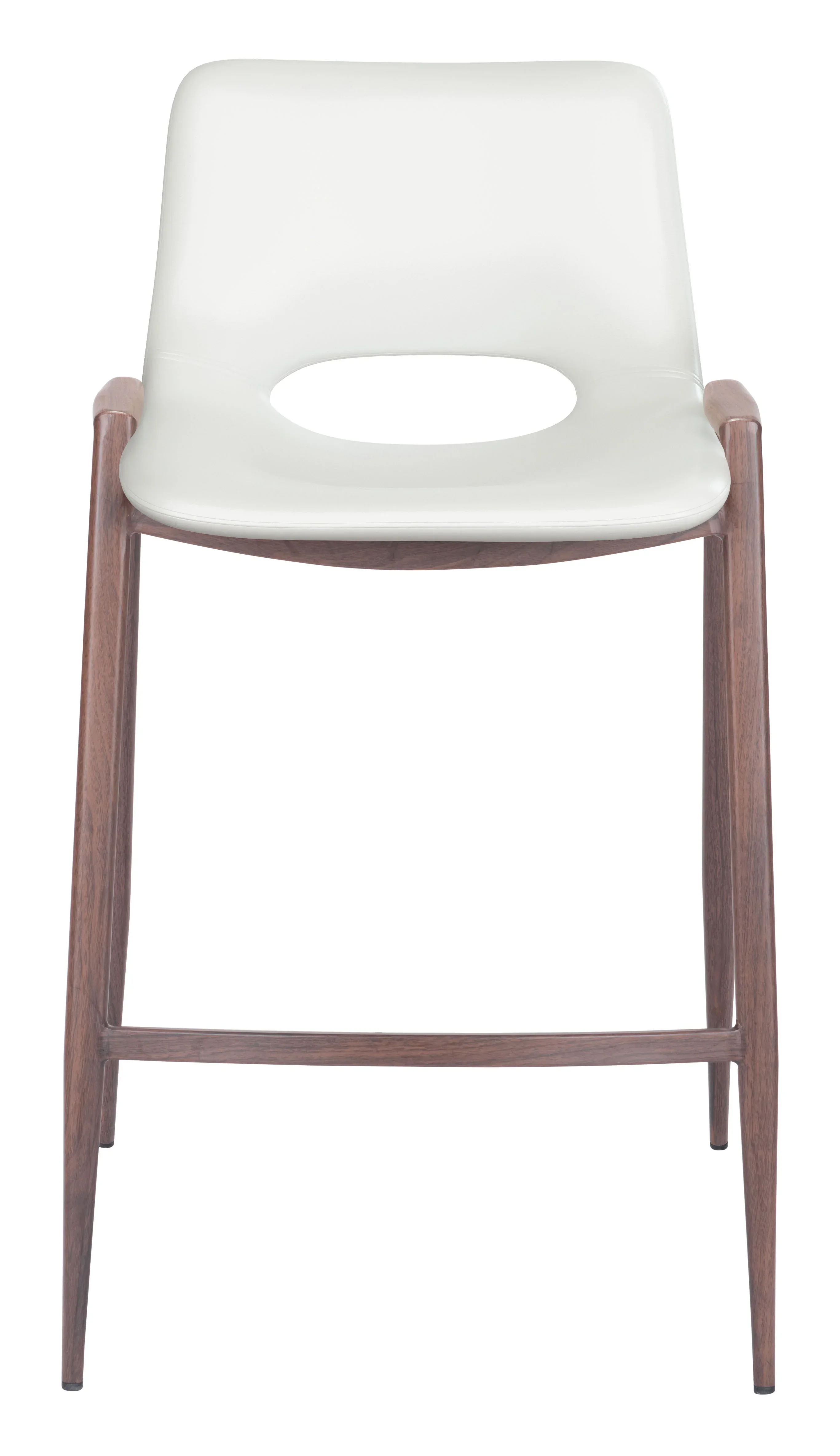 Desi Counter Stool (Set of 2) White & Walnut - Image 5