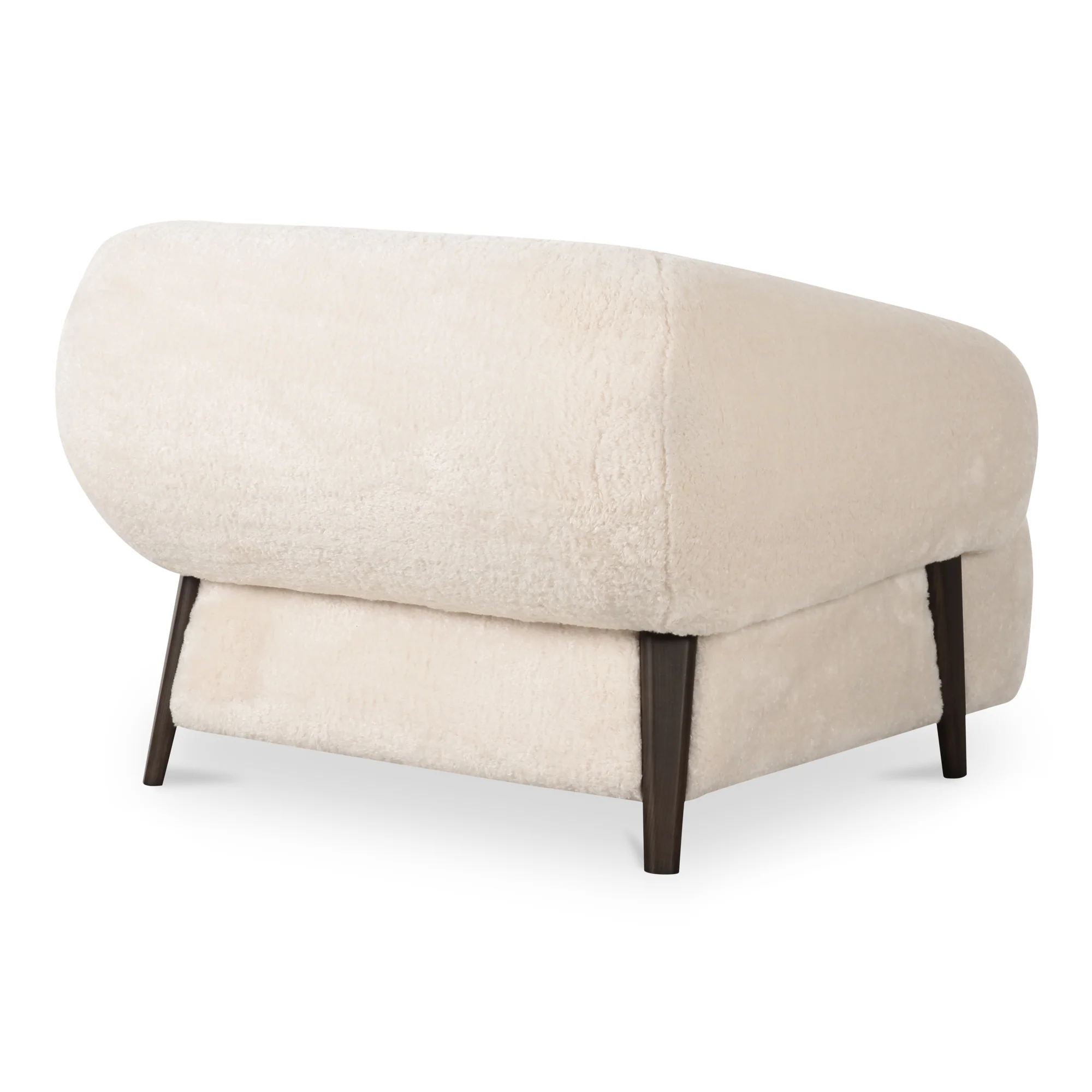 Devlin Lounge Chair Cream Faux Fur - Image 4