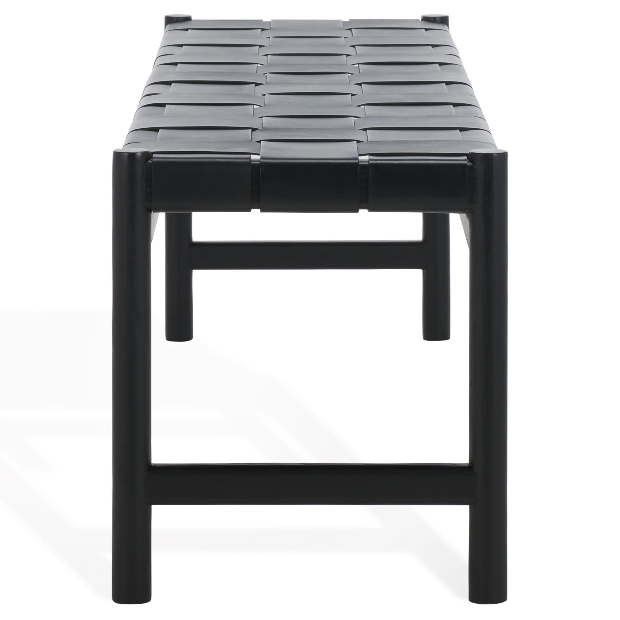 Devnie Woven Leather Bench - Image 8