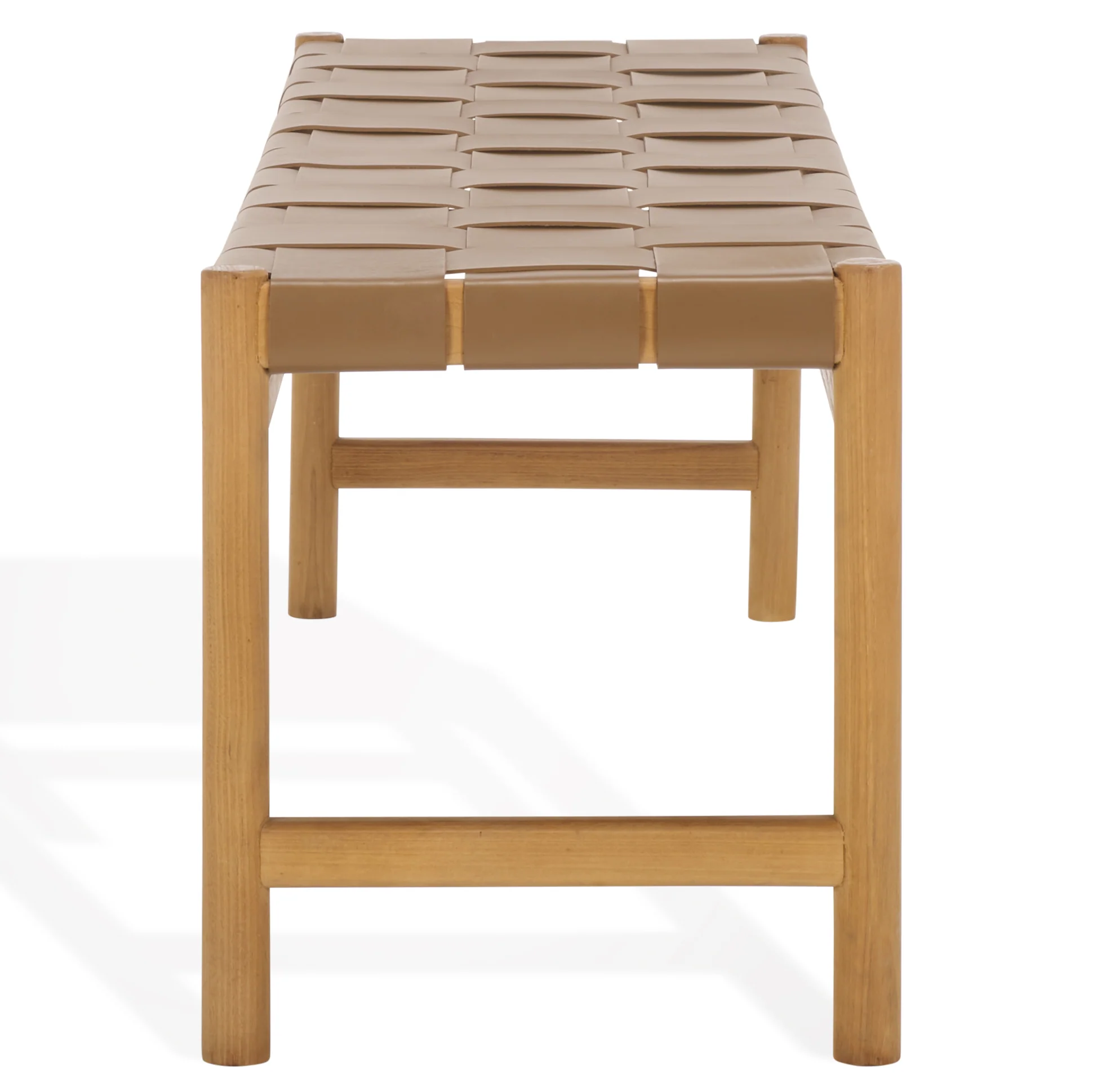 Devnie Woven Leather Bench - Image 18