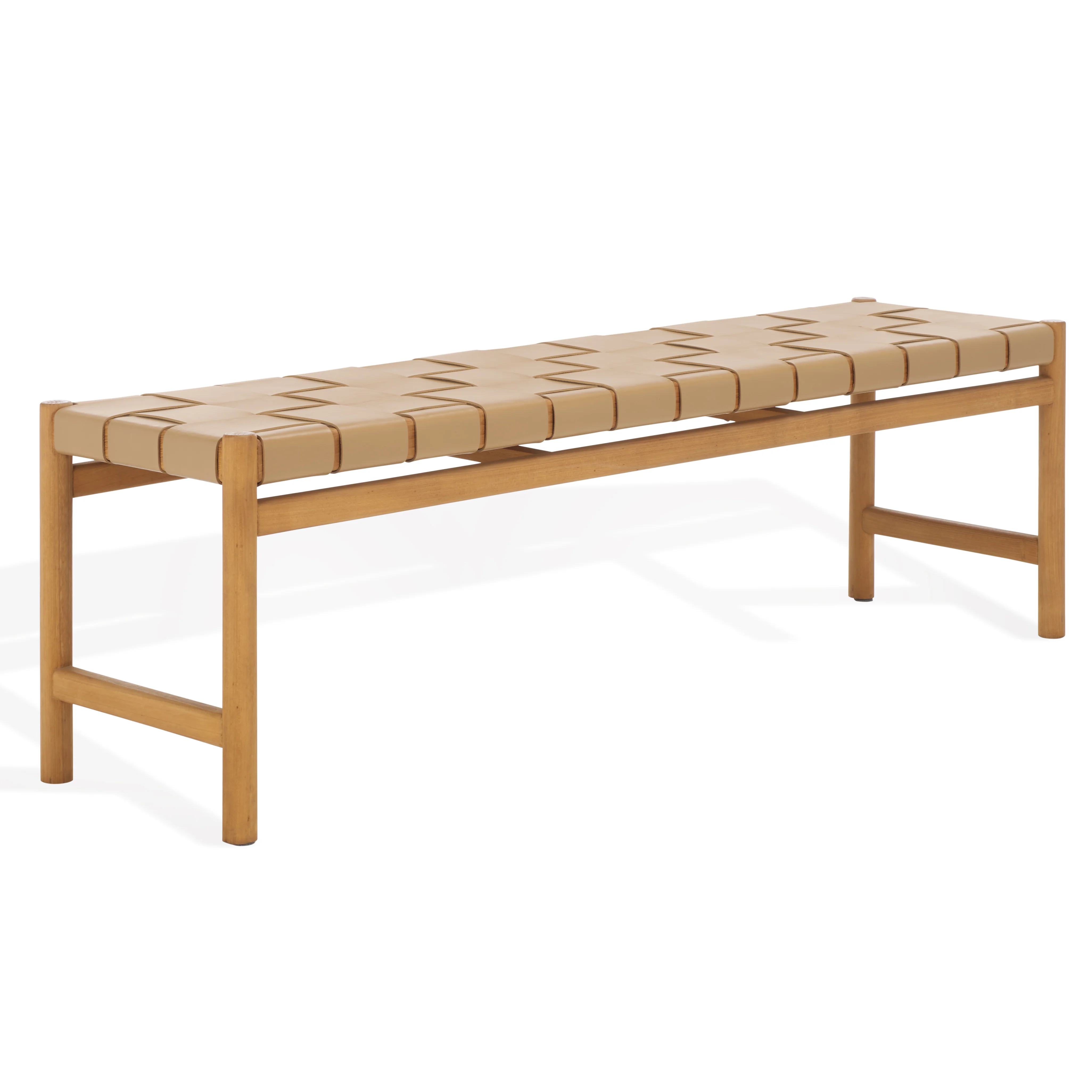 Devnie Woven Leather Bench - Image 27