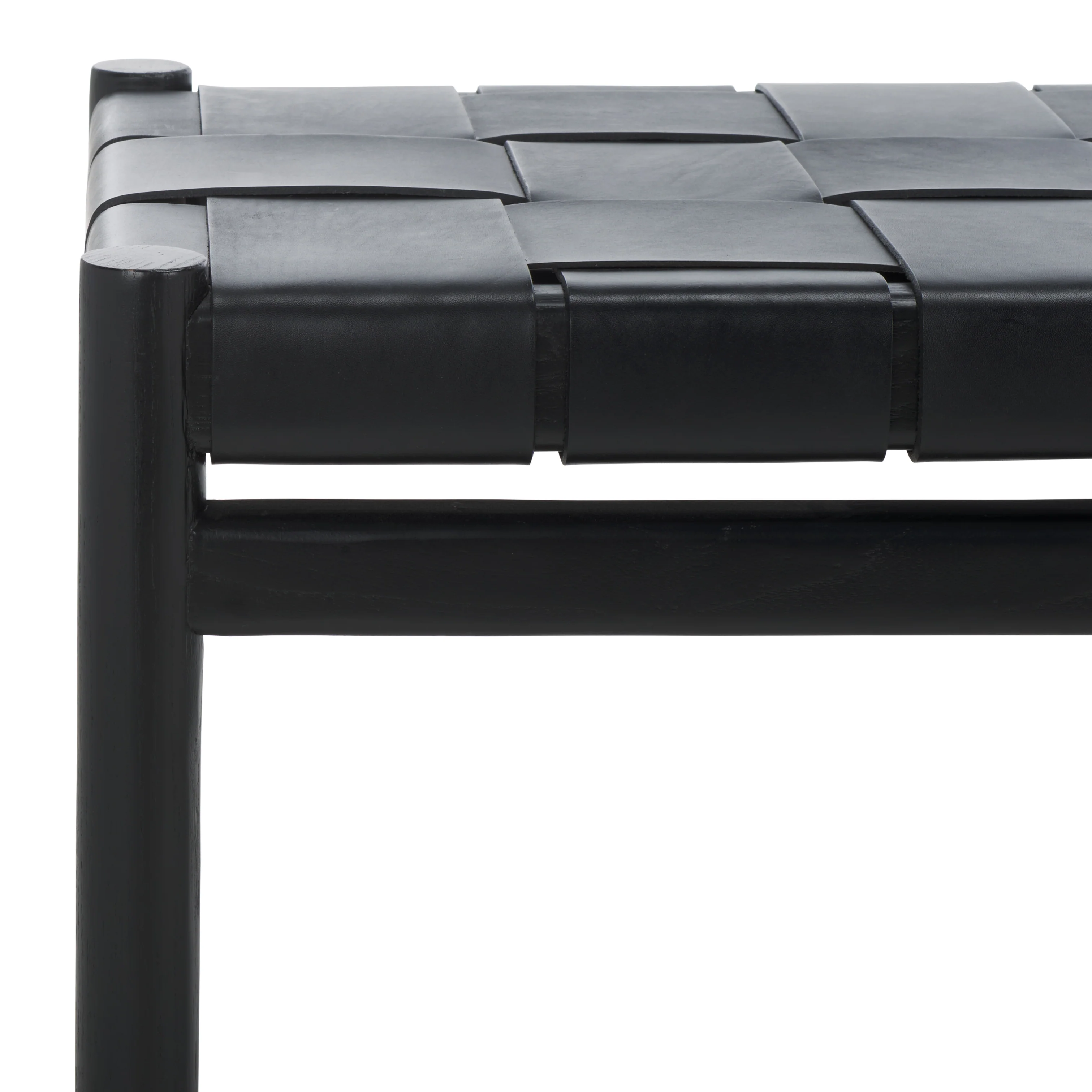 Devnie Woven Leather Bench - Image 3