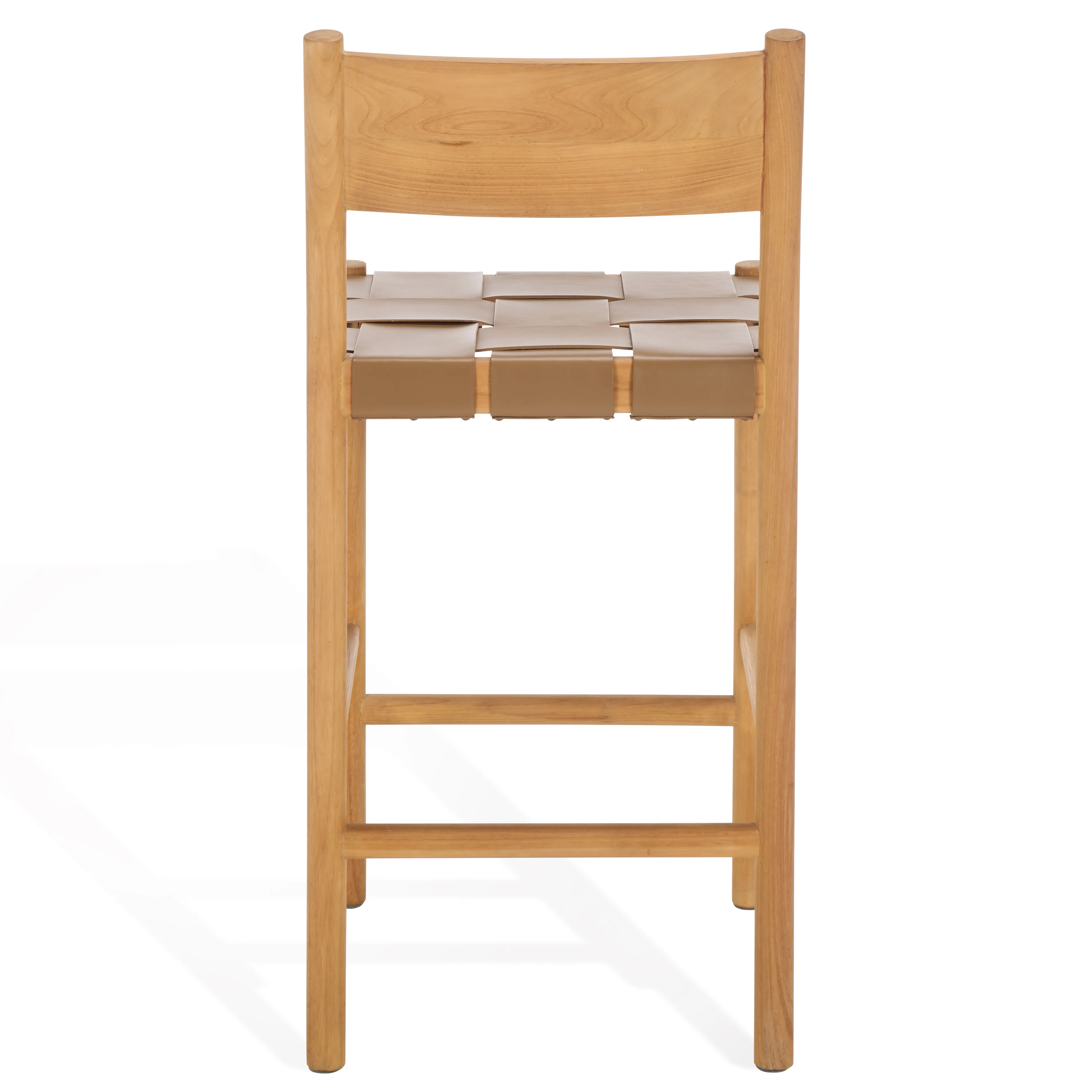 Devnie Woven Leather Counter Stool - Image 11