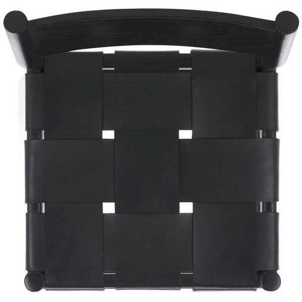 Devnie Woven Leather Counter Stool - Image 9
