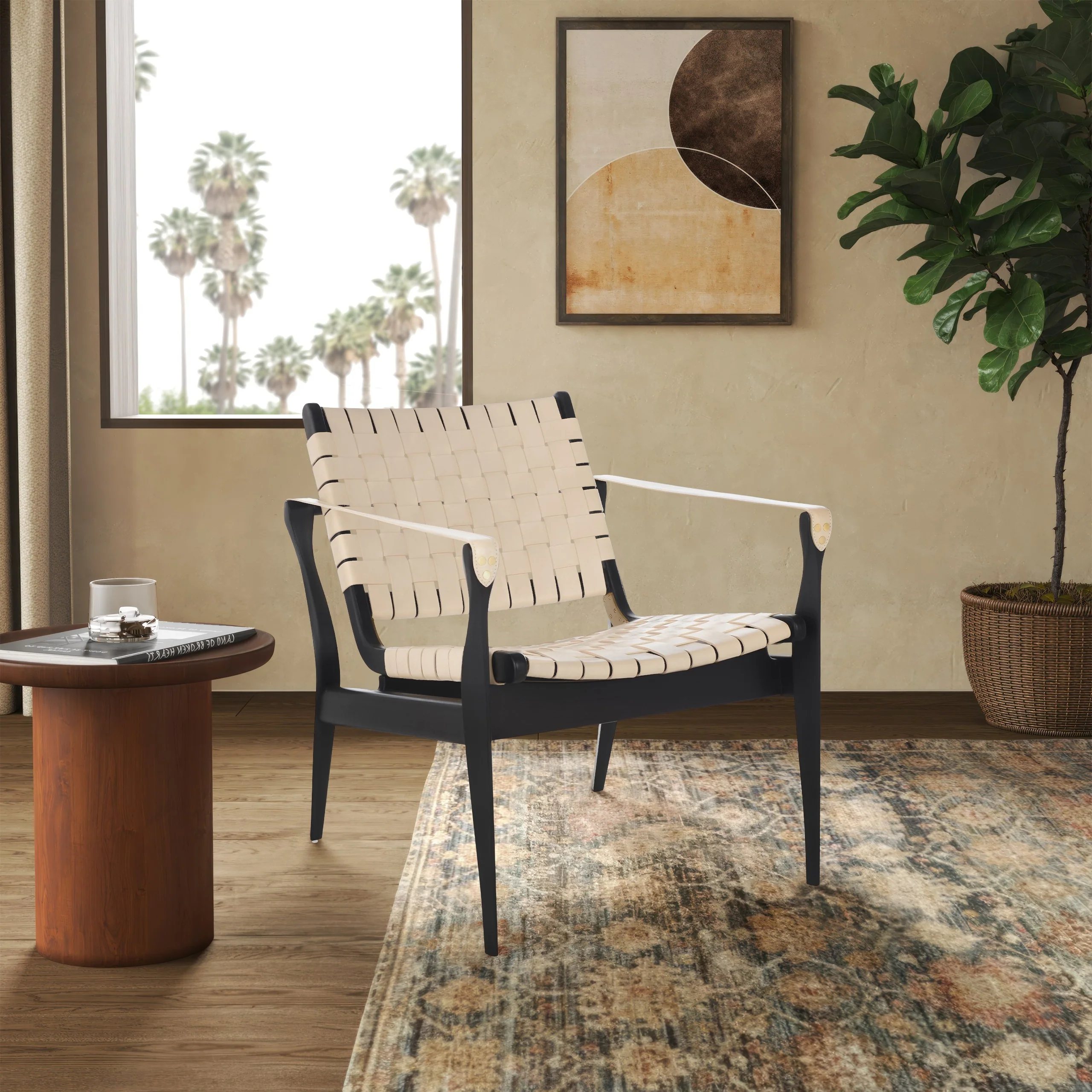 Dilan Leather Safari Chair - Image 3
