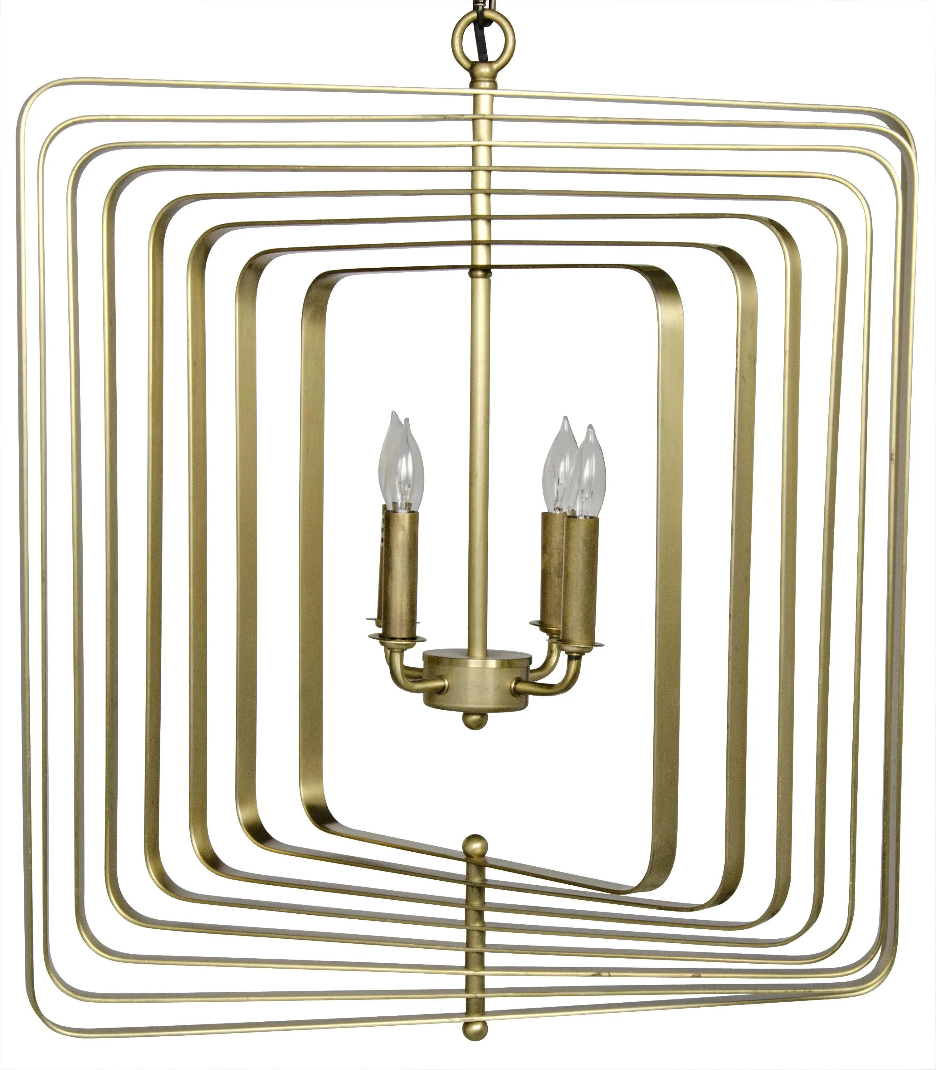 Dimaclema Chandelier, Small, Metal with Brass Finish
