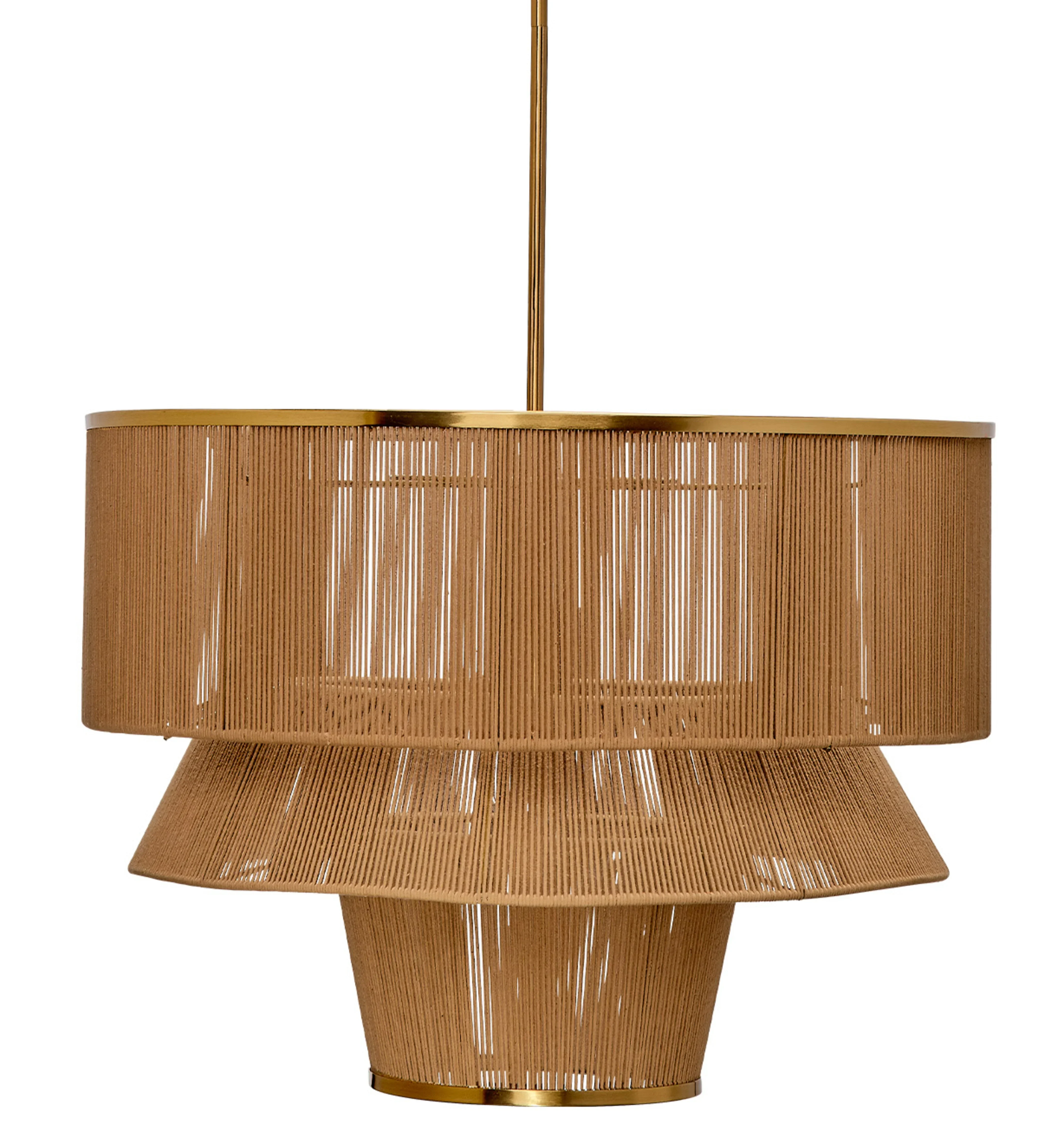 Dimension 1-Light Iron and Cotton Chandelier