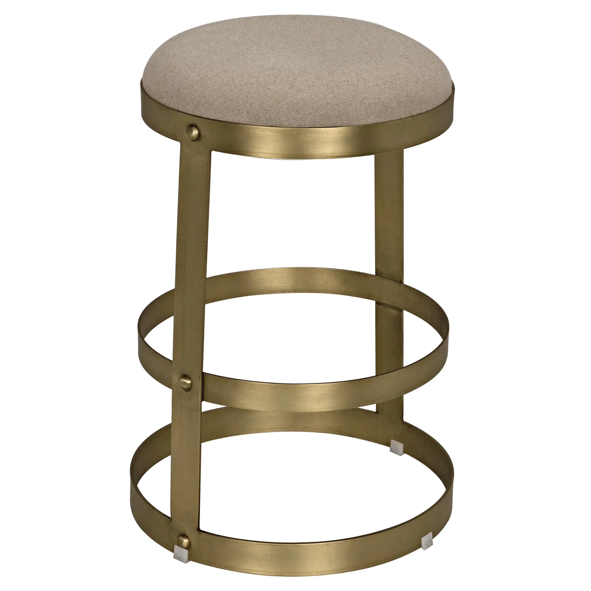 Dior Counter Stool, Metal with Brass Finish