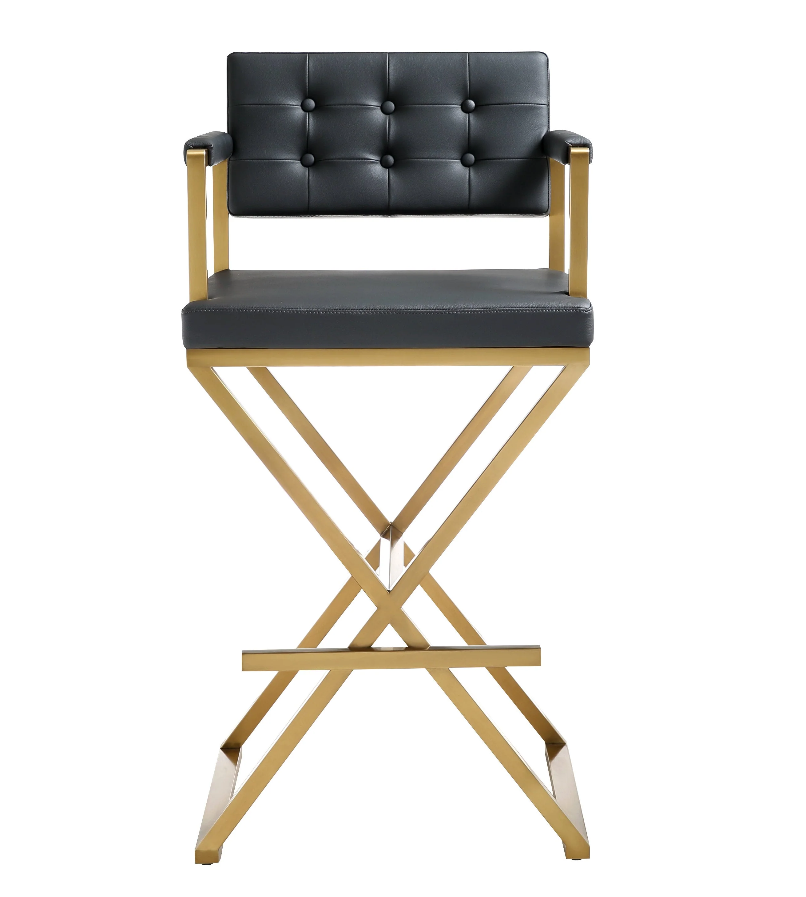 Director Black Gold Steel Barstool - Image 3
