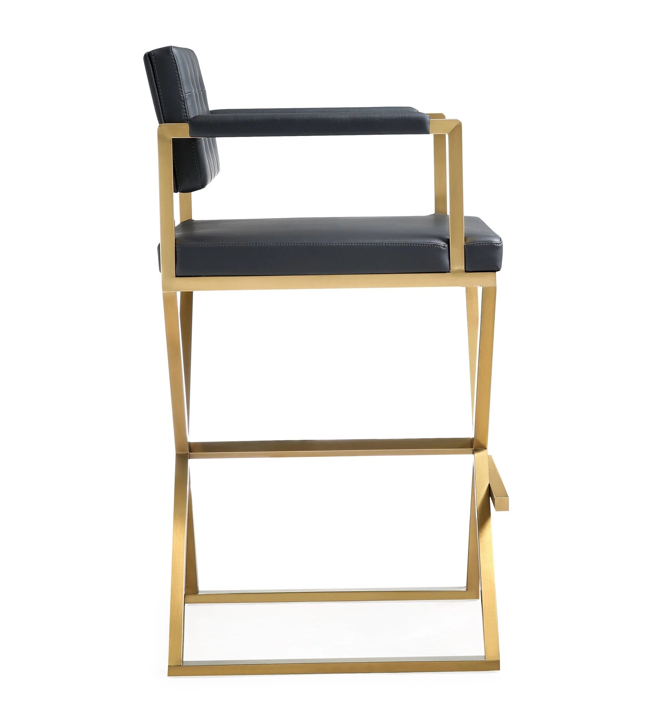 Director Black Gold Steel Barstool - Image 4